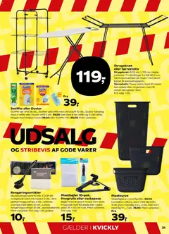 Kvickly - Tilbudsavis gyldig fra 09.01.2026 | Side: 31 | Produkter: Svampe, Kurv, Bøjler, Strygebræt
