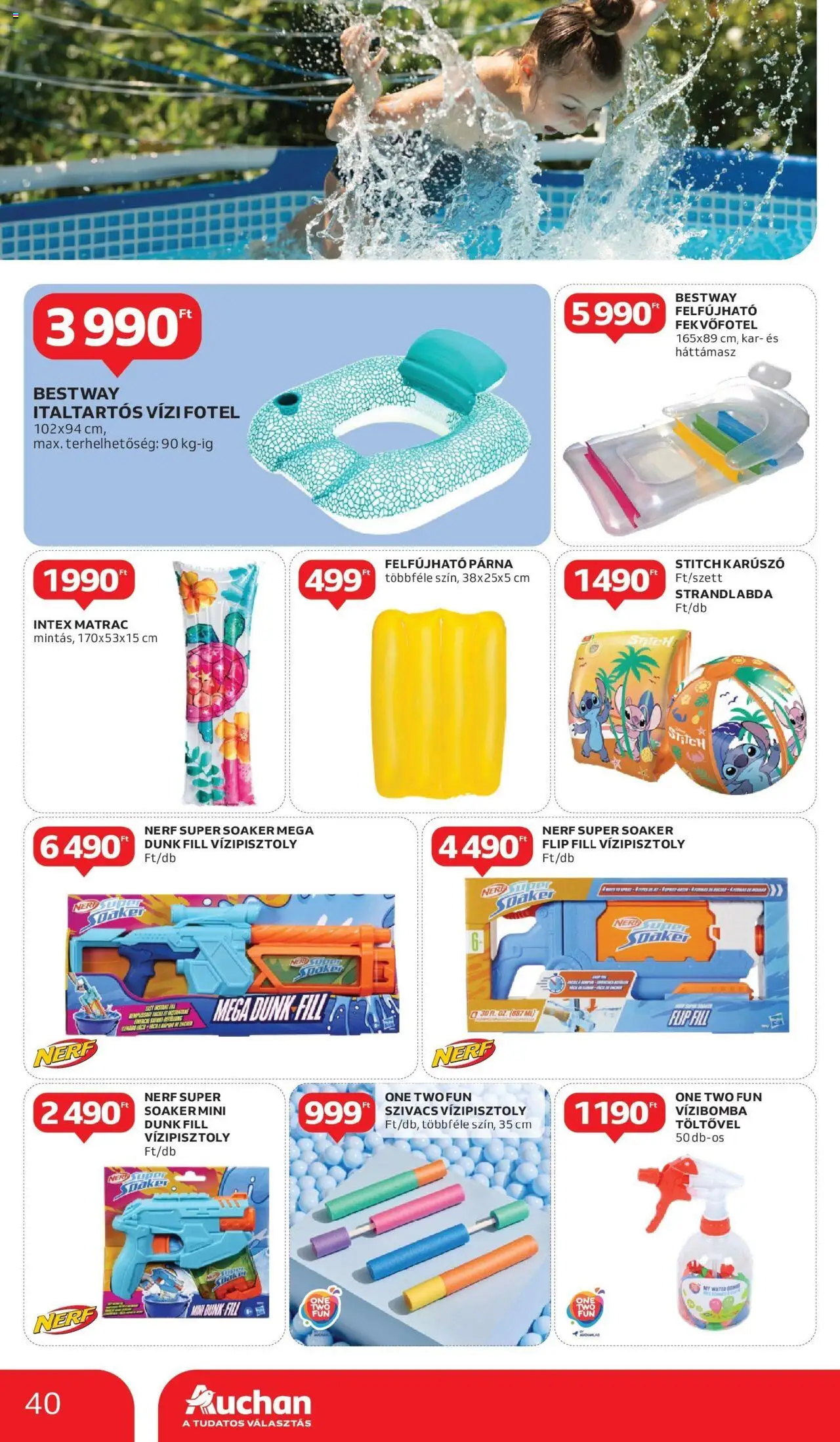 Auchan akciós ujság - amely érvényes a következő dátumtól: 29.05.2025 | Oldal: 40 | Termékek: Matrac, Párna, Fotel
