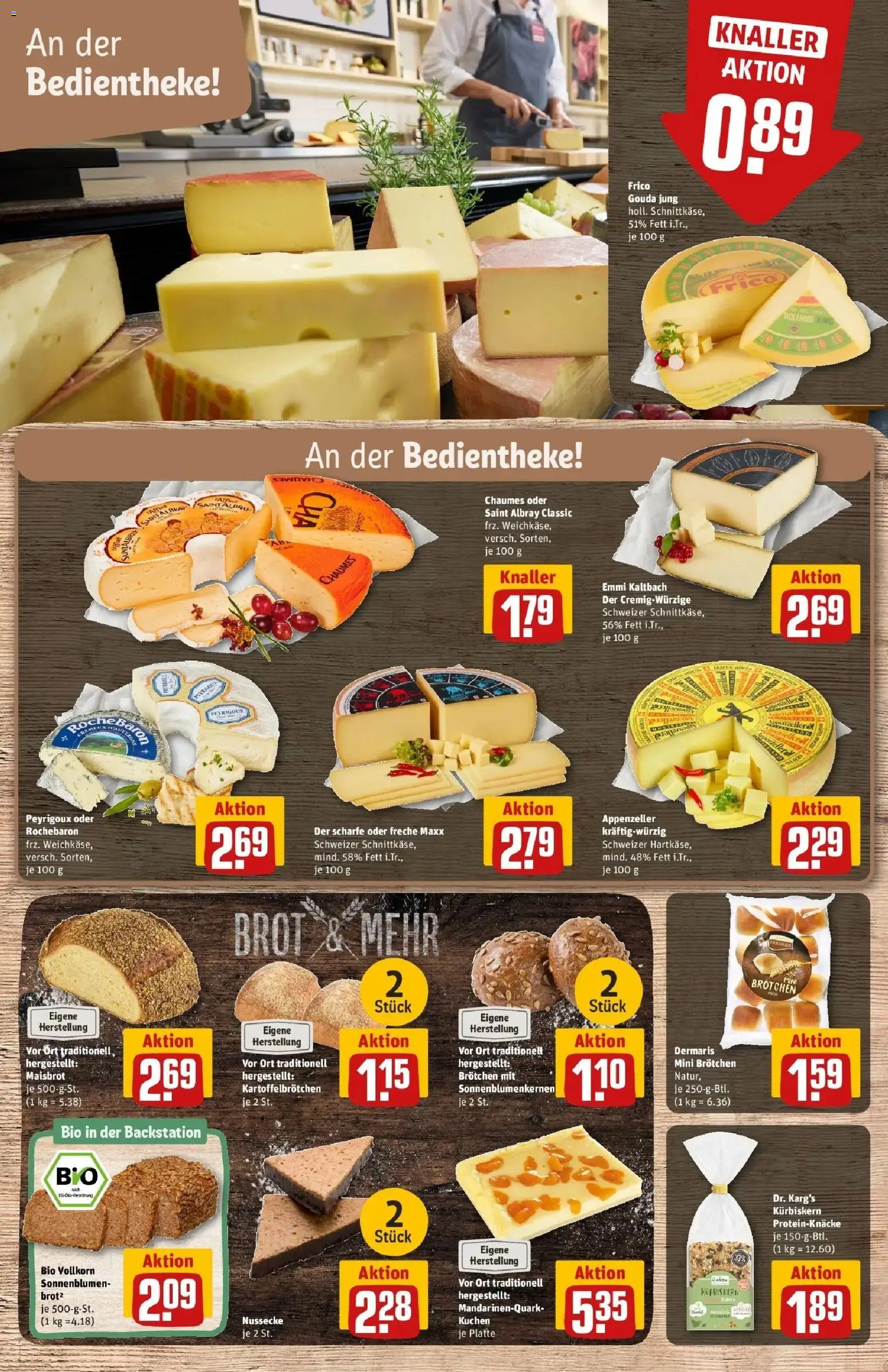 Rewe Prospekt Rodgau/Dudenhofen	 – gültig ab 30.03.2026 | Seite: 15 | Produkte: Gouda, Brot, Kuchen