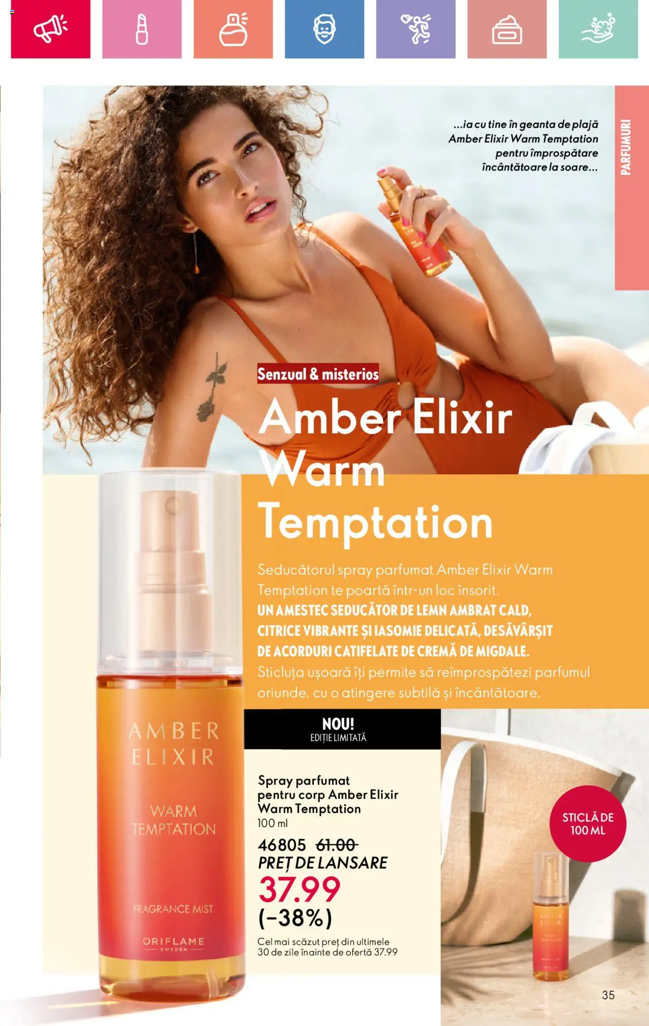 Oriflame catalog 11 2025 – valabil de la 27.07.2025 | Pagină: 35 | Produse: Elixir, Geantă, Cremă