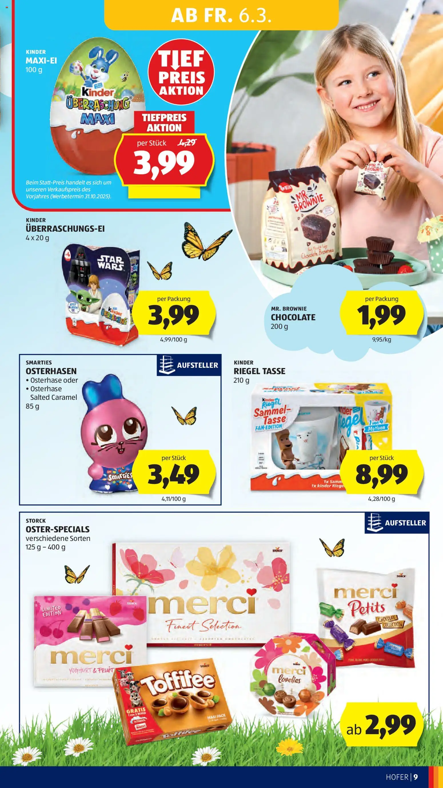 Hofer AT akciós ujság - amely érvényes a következő dátumtól: 06.03.2026 | Oldal: 13 | Termékek: Toffifee, Brownie