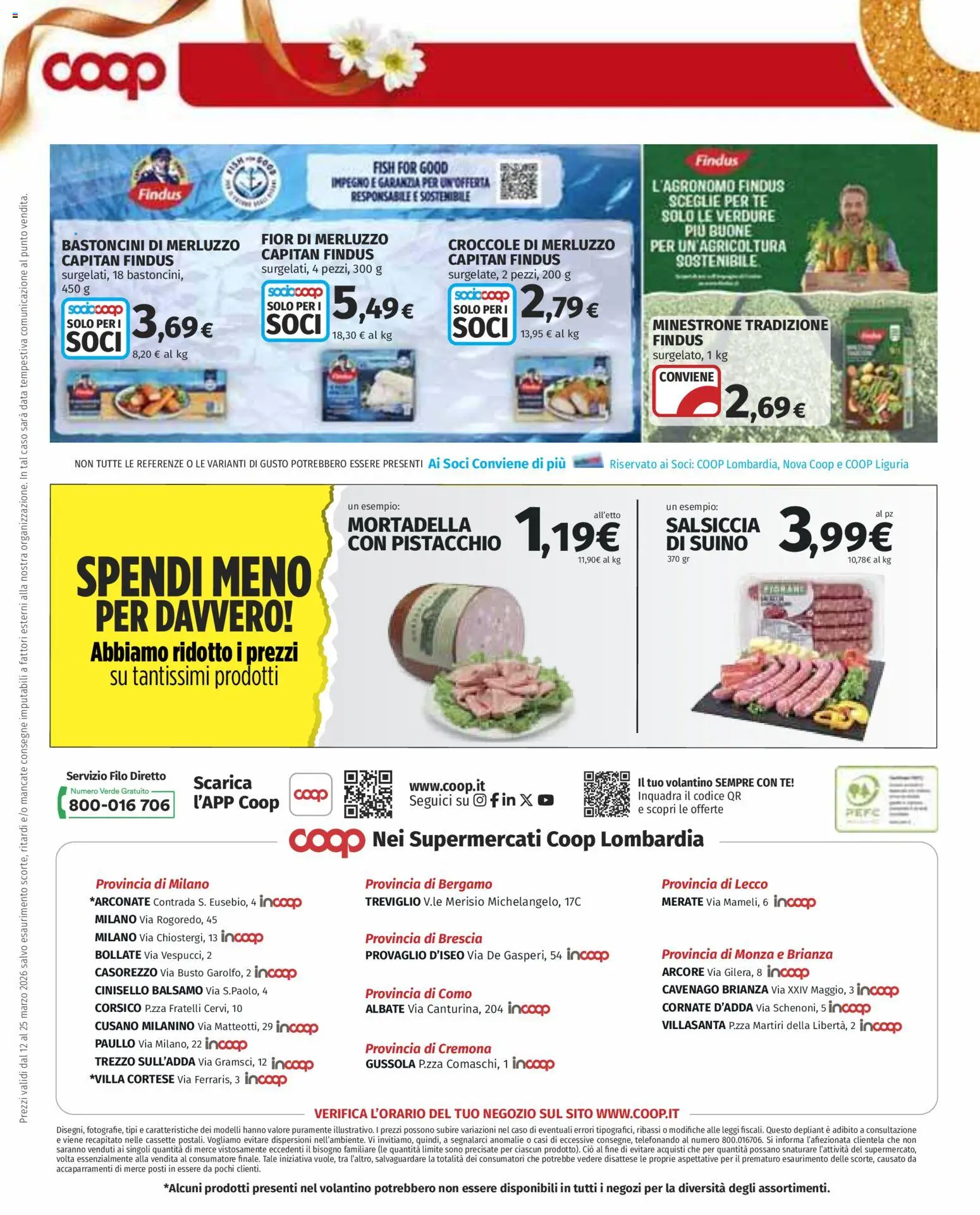 Volantino COOP del 12.03.2026 | Pagina: 10 | Prodotti: Tè, Salsiccia, Data, Mortadella