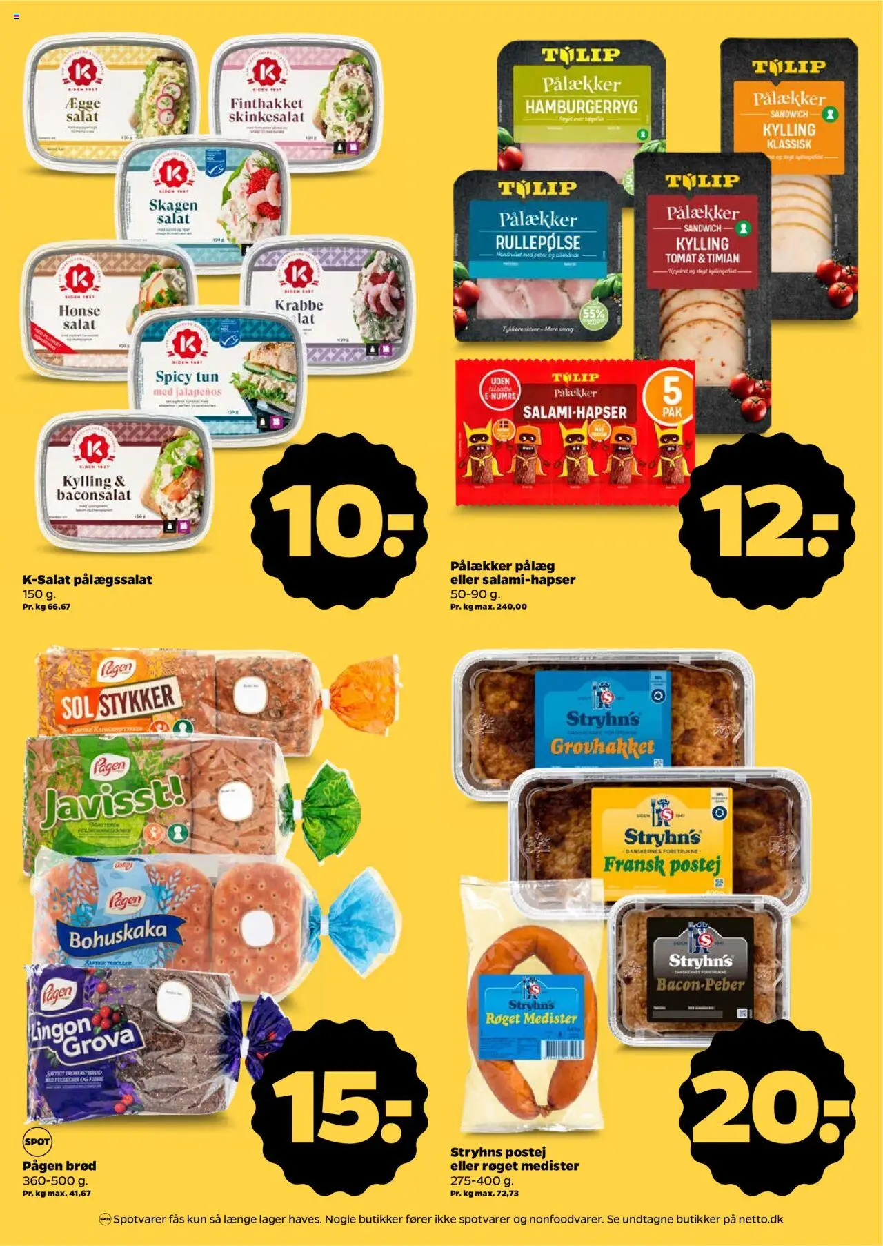 Netto tilbudsavis – gyldig fra 20.09.2025 | Side: 2 | Produkter: Rullepølse, Hamburgerryg, Skinkesalat, Timian