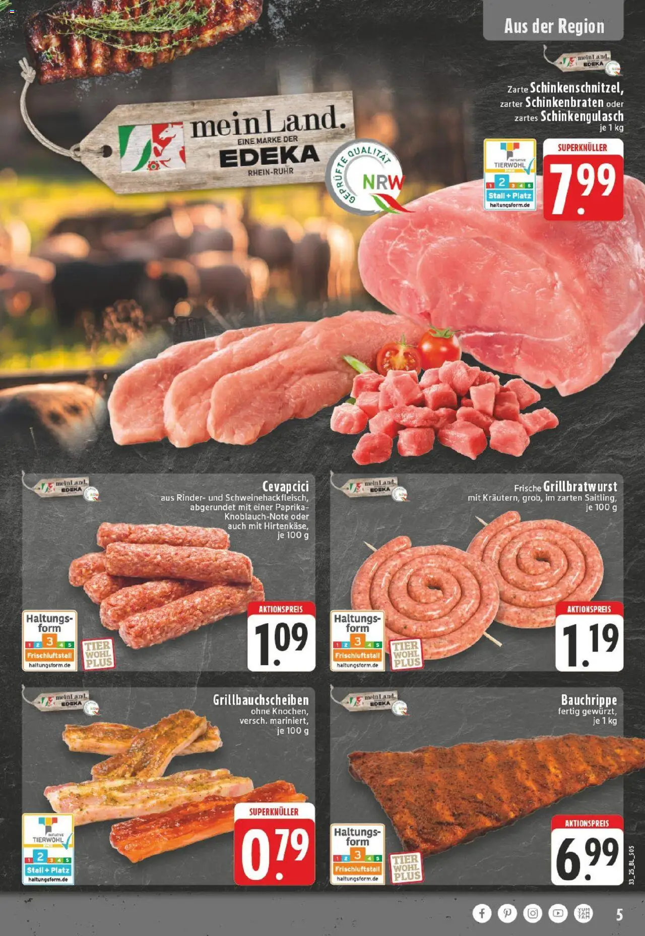 Edeka prospekt Willich	 - gültig ab dem 11.08.2025 | Seite: 5 | Produkte: Cevapcici, Paprika