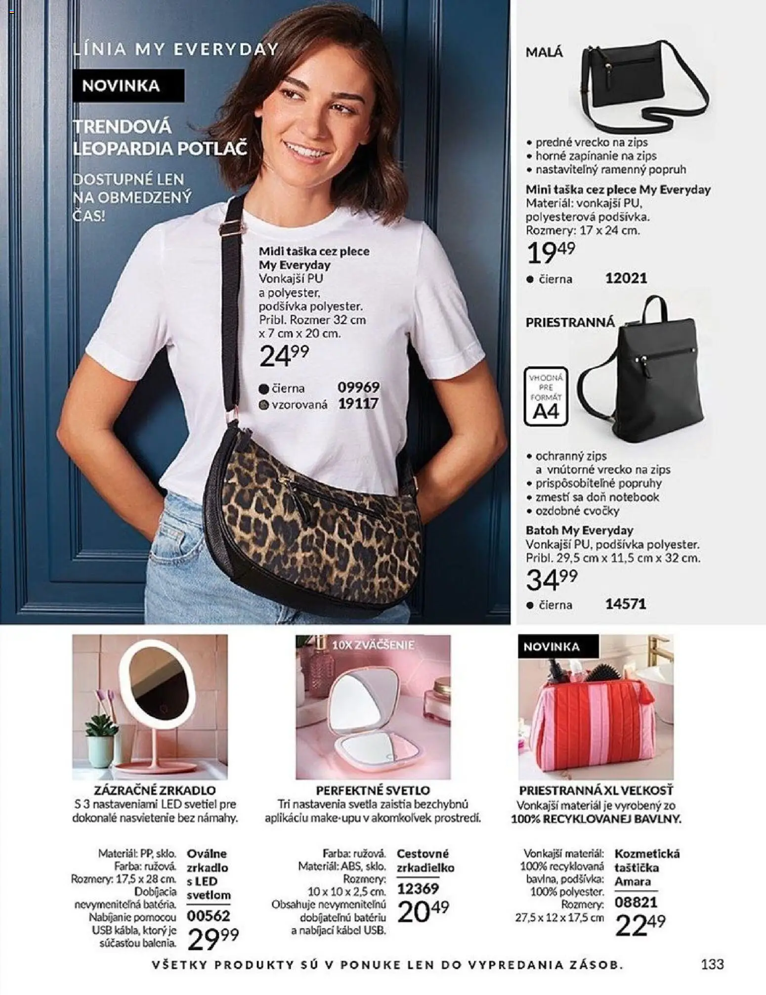 Nové Avon akcie – leták je platný od 01.03.2026 | Strana: 133 | Produkty: Zrkadlo, Svetlo, Batoh