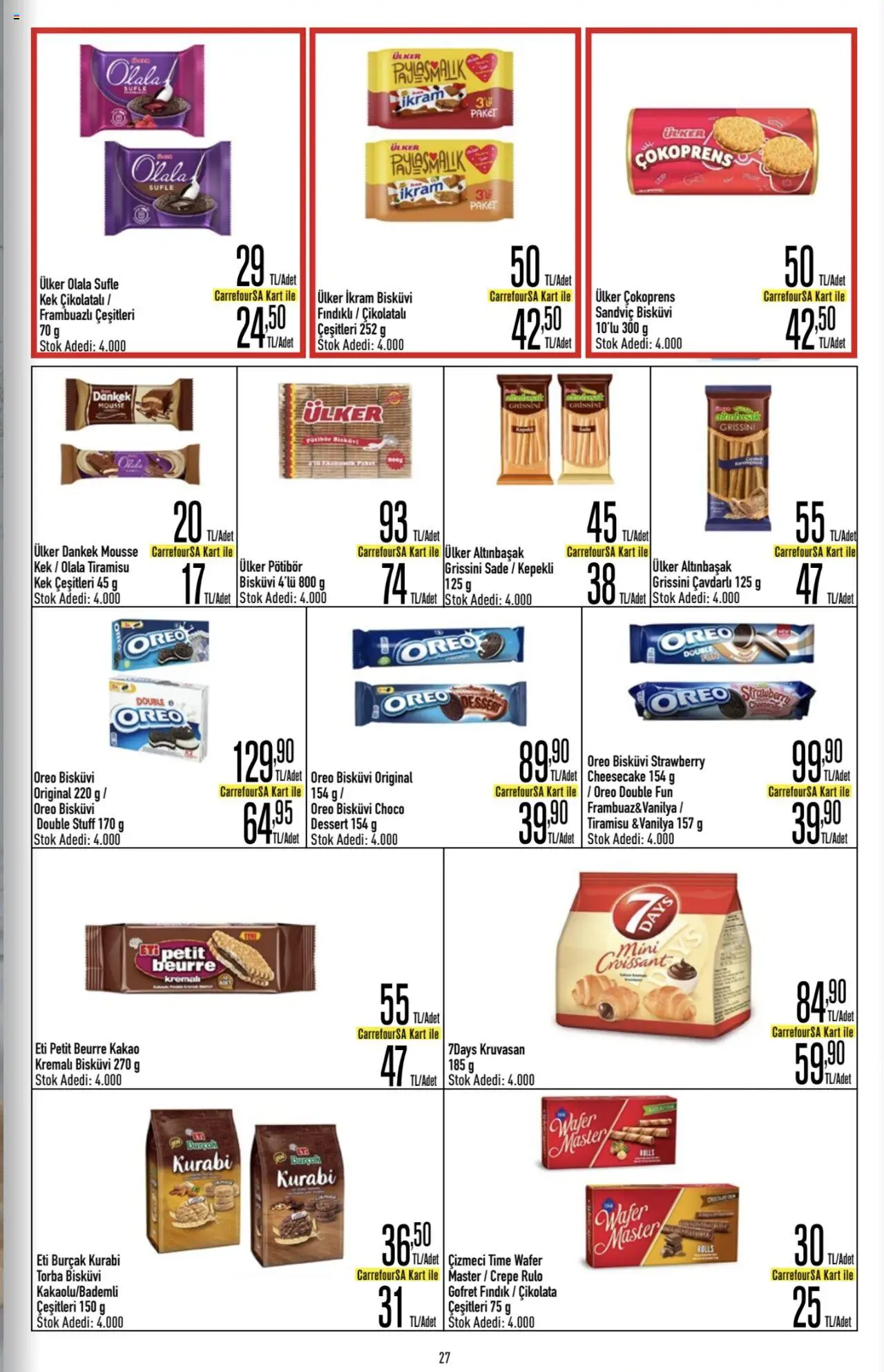 CarrefourSA Katalog - 26.06.2025 tarihinden itibaren geçerlidir | Sayfa: 27 | Ürünler: Gofret, Çikolata, Fındık, Bisküvi