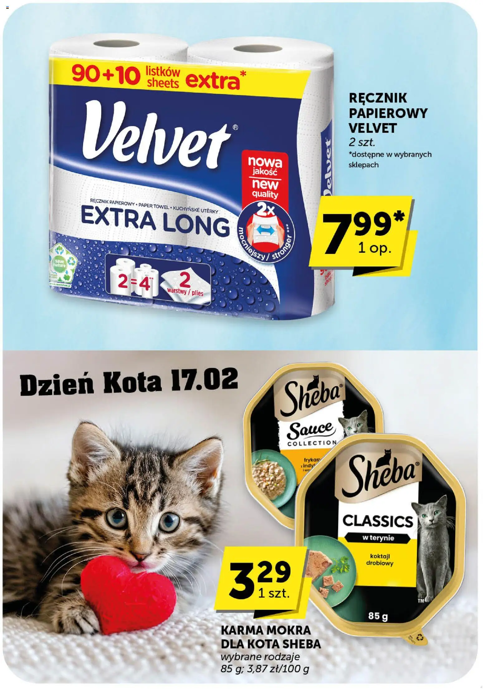 Euro Sklep Gazetka od 05.02.2026 | Strona: 34 | Produkty: Karma mokra dla kota, Ręcznik papierowy