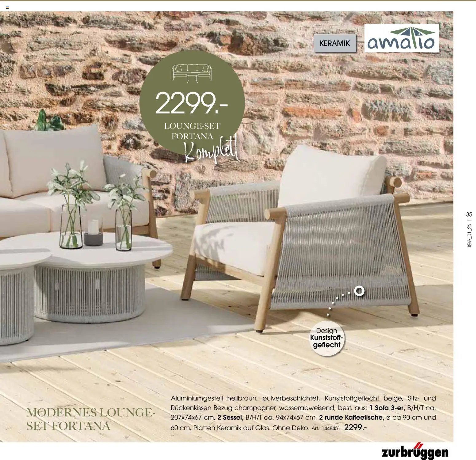 Zurbrüggen Sommer 2026 – gültig ab 19.03.2026 | Seite: 35 | Produkte: Sofa