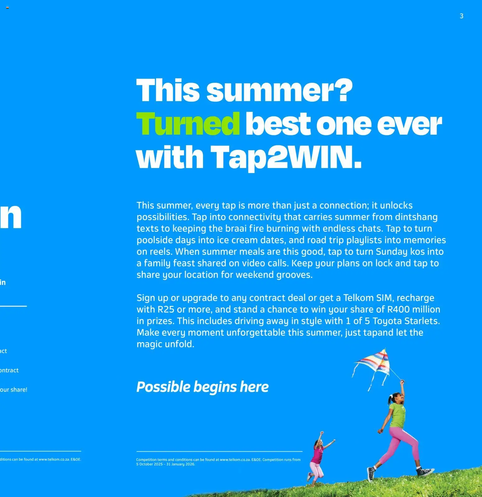 New Telkom catalogue – valid from 01.12.2025 | Page: 3 | Products: Lock, Tap, Cream, Ice cream