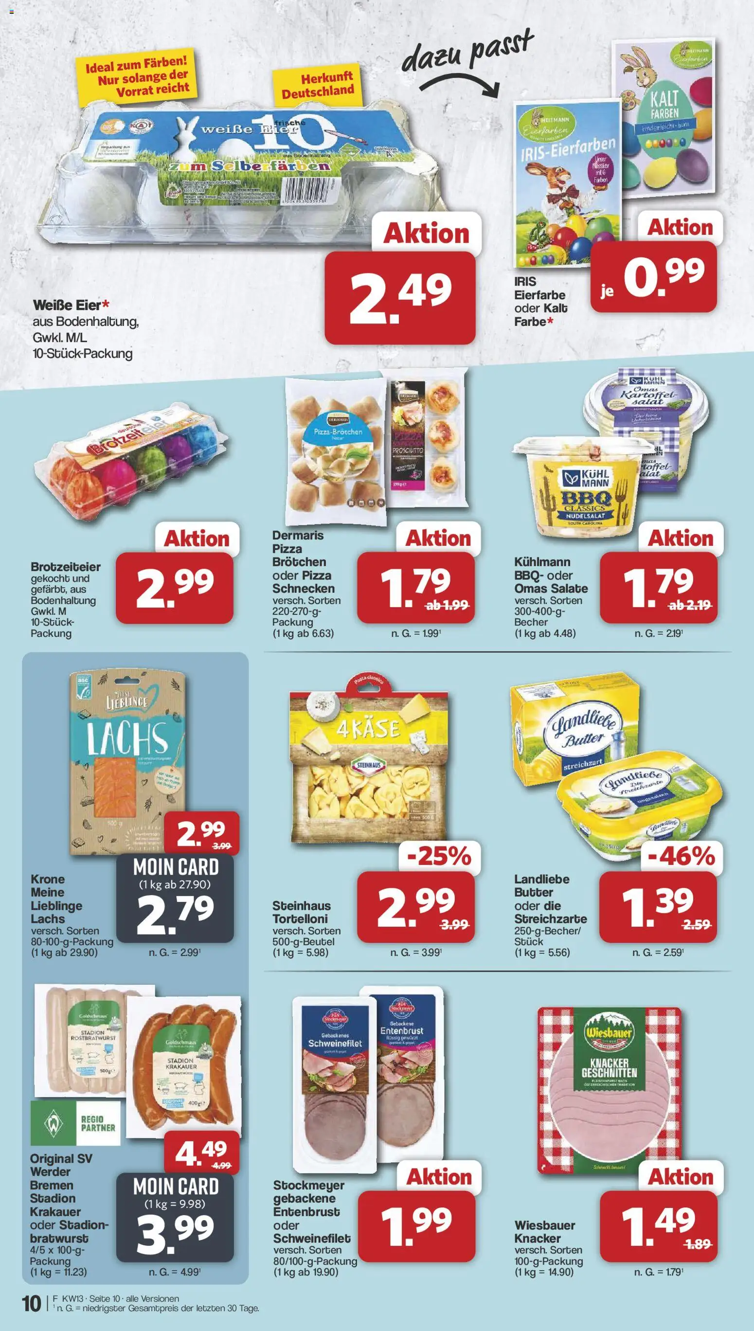 Famila Nordwest Prospekt 	 – gültig ab 23.03.2026 | Seite: 10 | Produkte: Butter, Bratwurst, Schweinefilet, Salat
