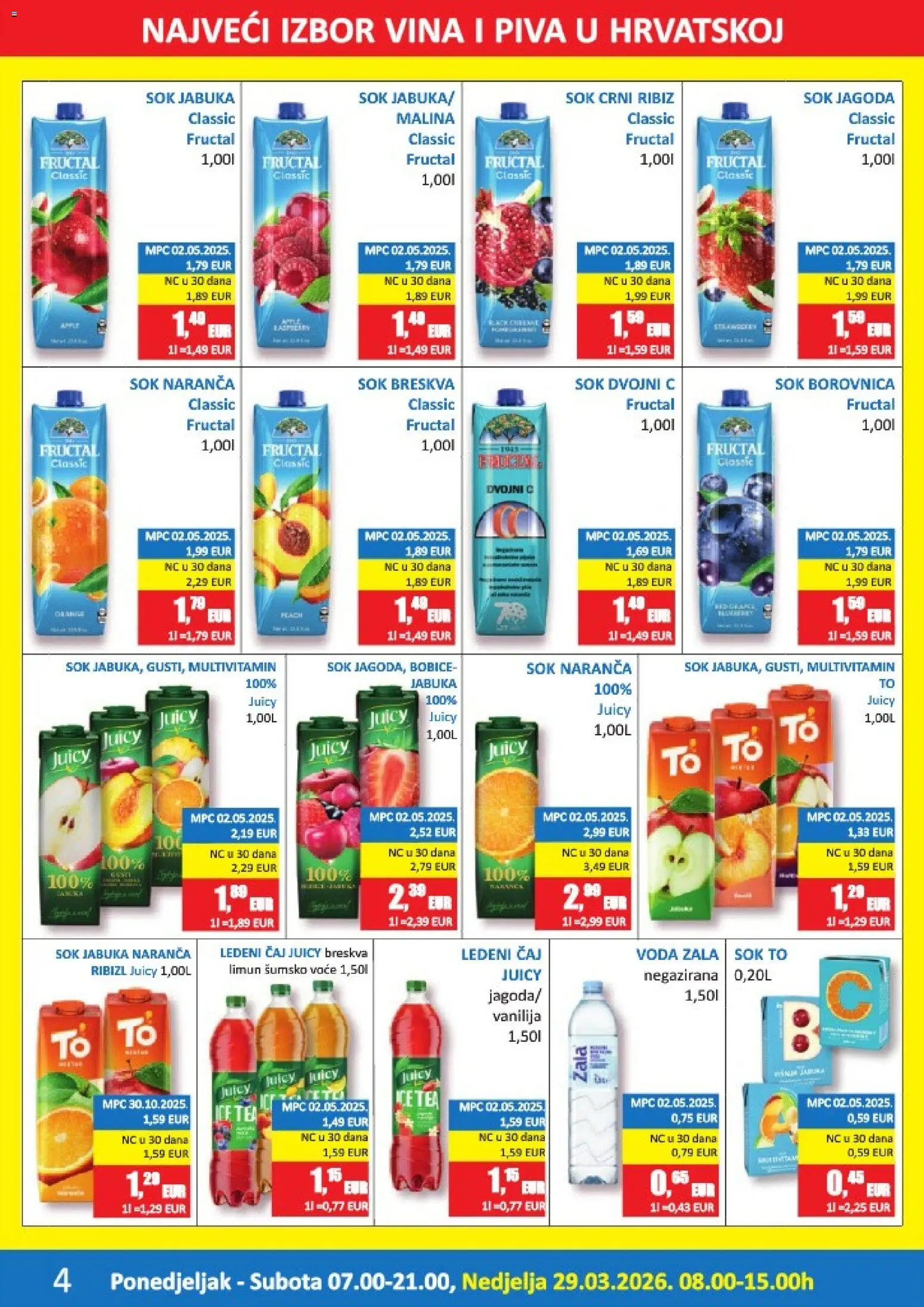 Vrutak katalog | vrijedi od 16.03.2026 | Stranica: 4 | Proizvodi: Ledeni čaj, Voda, Borovnica, Jabuka