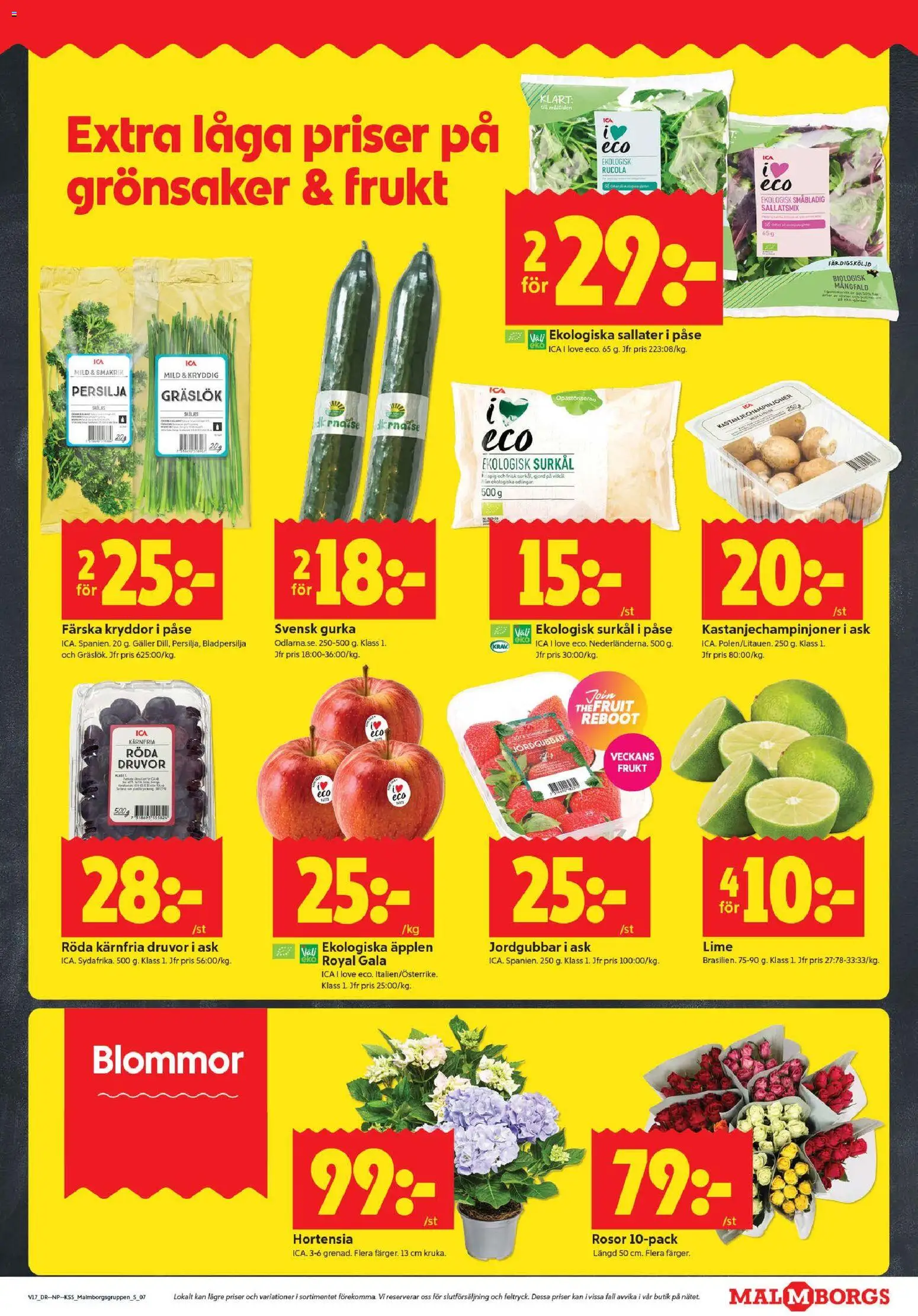 ICA Kvantum reklamblad aktuell från 20.04.2026 | Sida: 7 | Produkter: Galler, Jordgubbar, Lime, Gurka