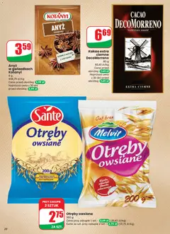 Pogląd oferty "Otręby owsiane, Otręby owsiane Sante, 200 g" - ważna od 12.11.2025 | Strona: 20 | Produkty: Kakao, Otręby owsiane, Anyż