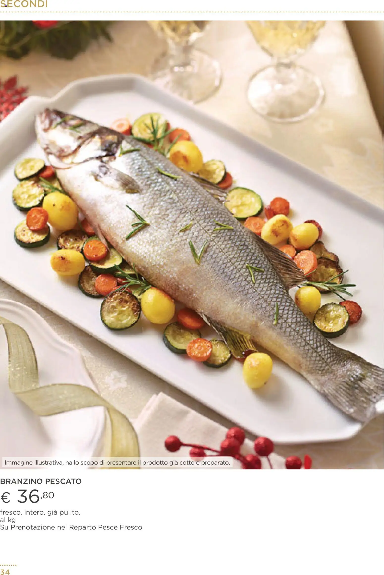 Volantino Esselunga S del 01.12.2025 | Pagina: 34 | Prodotti: Pesce, Branzino