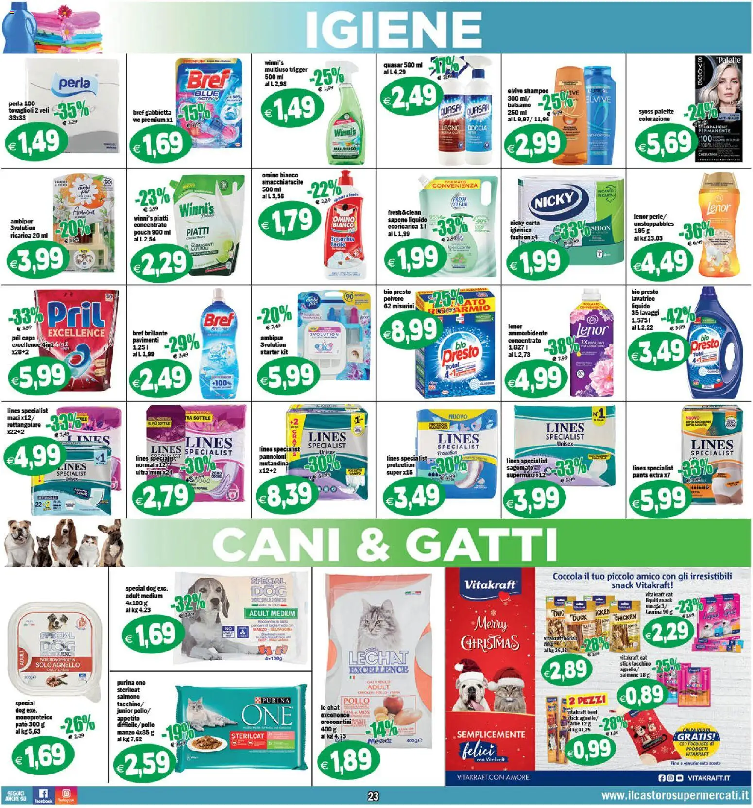 Volantino Il Castoro del 27.12.2025 | Pagina: 23 | Prodotti: Balsamo, Paté, Tacchino, Doccia