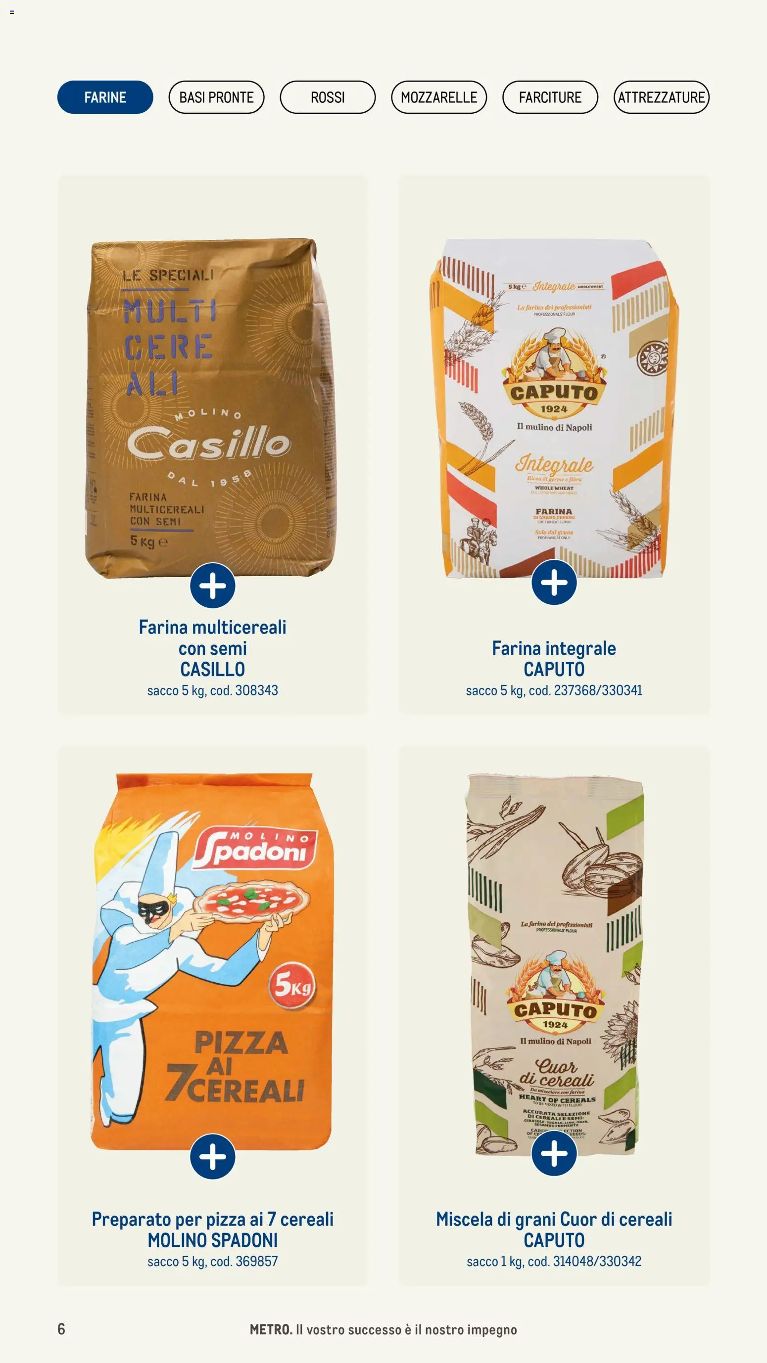 Volantino Metro del 08.01.2026 | Pagina: 6 | Prodotti: Pizza, Cereali, Farina