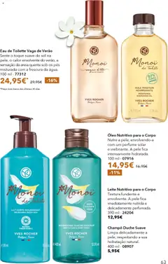 Pré-visualização Eau de Toilette Vaga de Verão, Sente o toque suave do sol na pele, o calor envolvente do verão, a sensação da areia quente sob os pés misturada com a frescura da água. 100 ml - 77312 válido de 17.10.2025 | Página: 63