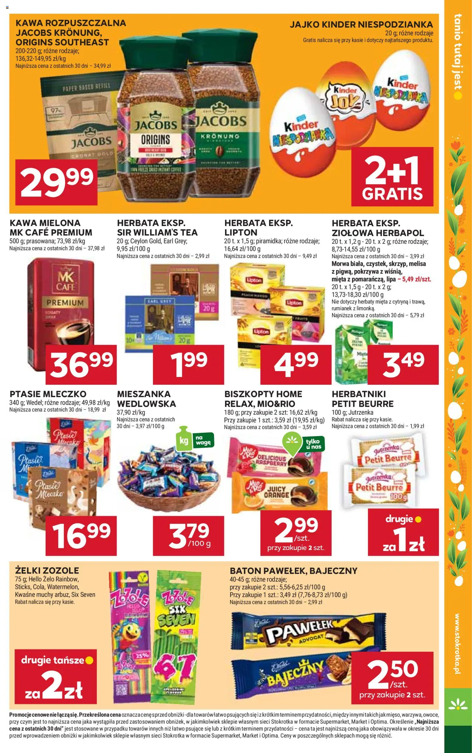 Stokrotka gazetka - Market od 19.03.2026 | Strona: 23 | Produkty: Kawa rozpuszczalna, Baton, Kawa, Herbata