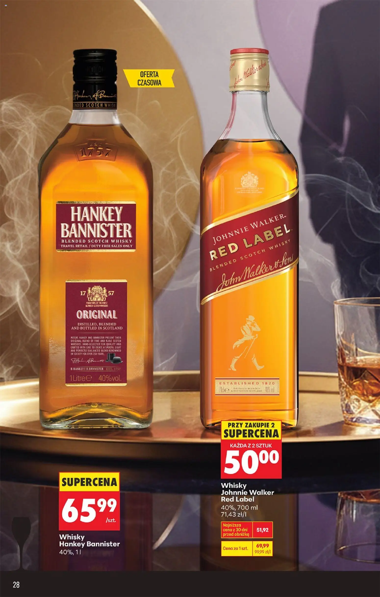 Biedronka Polsko leták - Czas na toast od 09.03.2026 | Strana: 28 | Produkty: Whisky, Red Label