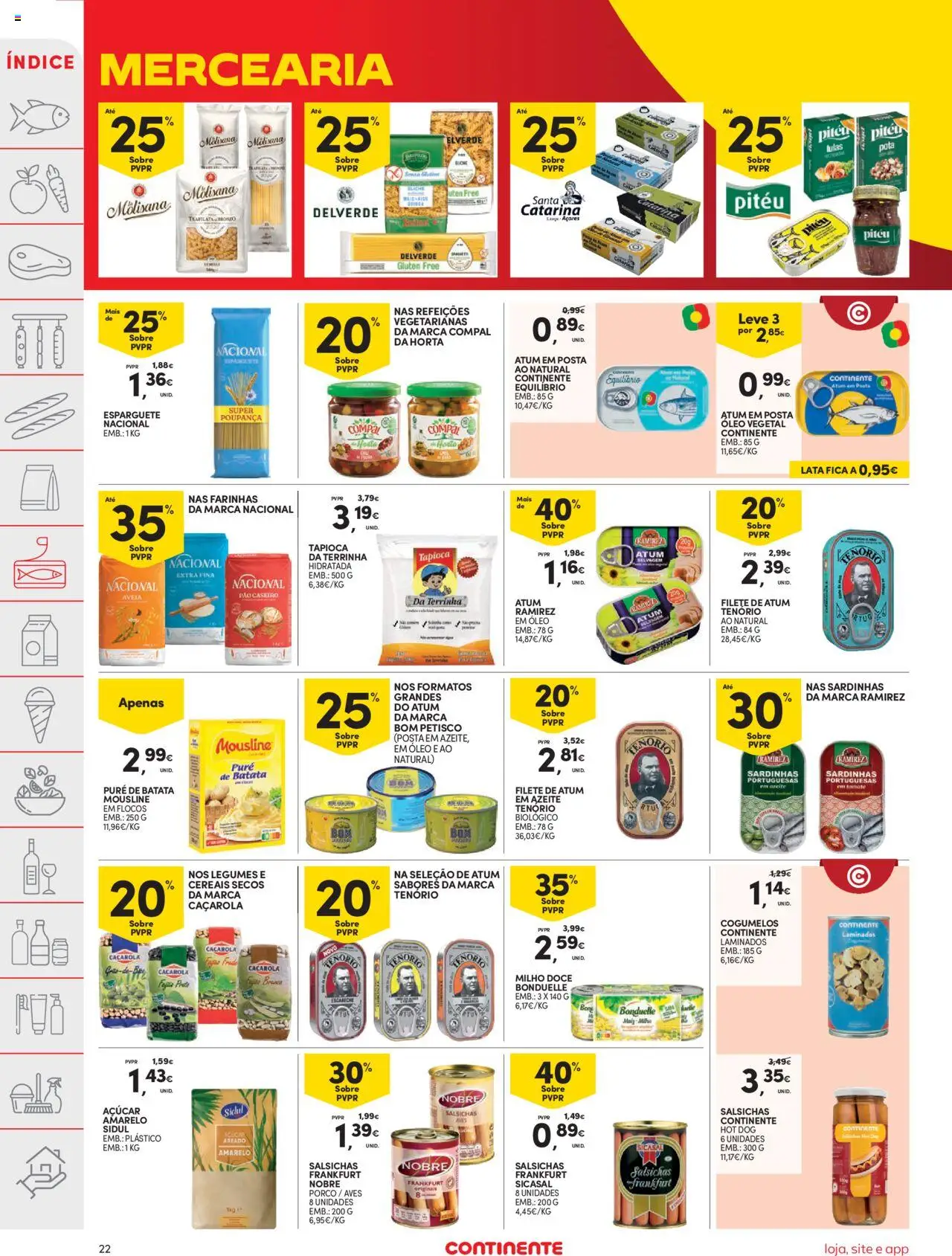 Continente folheto │ válido de 14.10.2025 | Página: 22 | Produtos: Azeite, Tapioca, Pão, Cereais