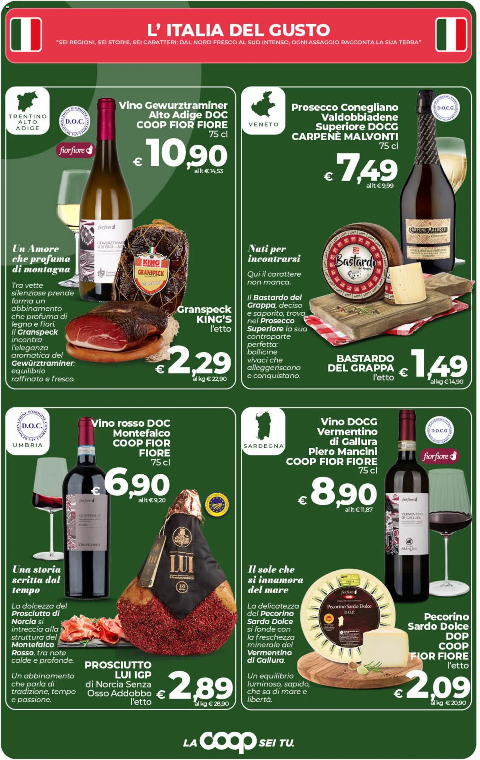 Volantino COOP del 24.02.2026 | Pagina: 14 | Prodotti: Prosecco, Grappa, Vino rosso, Terra