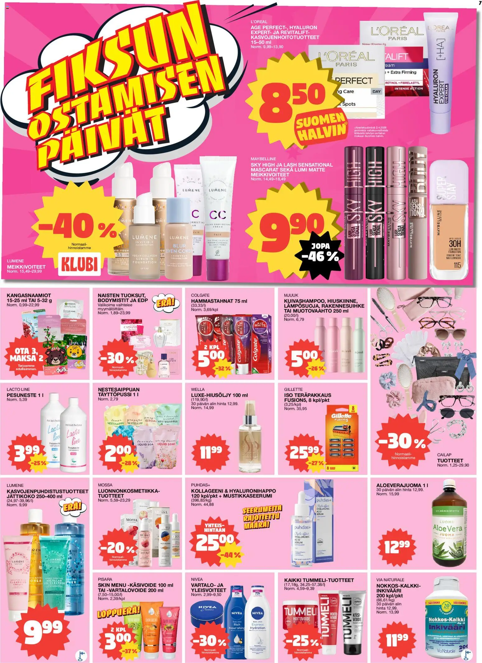 Tokmanni tarjoukset – voimassa 20.04.2026 alkaen | Sivu: 7 | Tuotteet: Vartalovoide, Käsivoide, Pesuneste