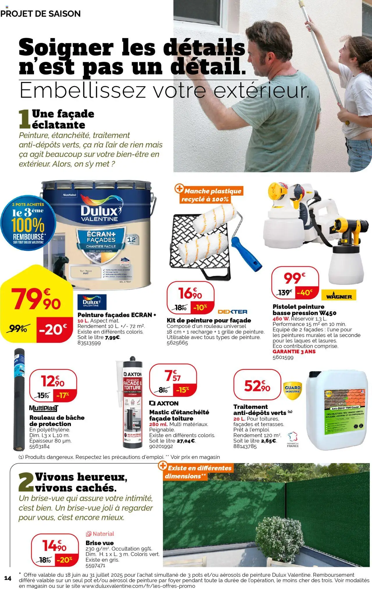  | Page: 14 | Produits: Kit de peinture, Mais, Rouleau, Brise vue