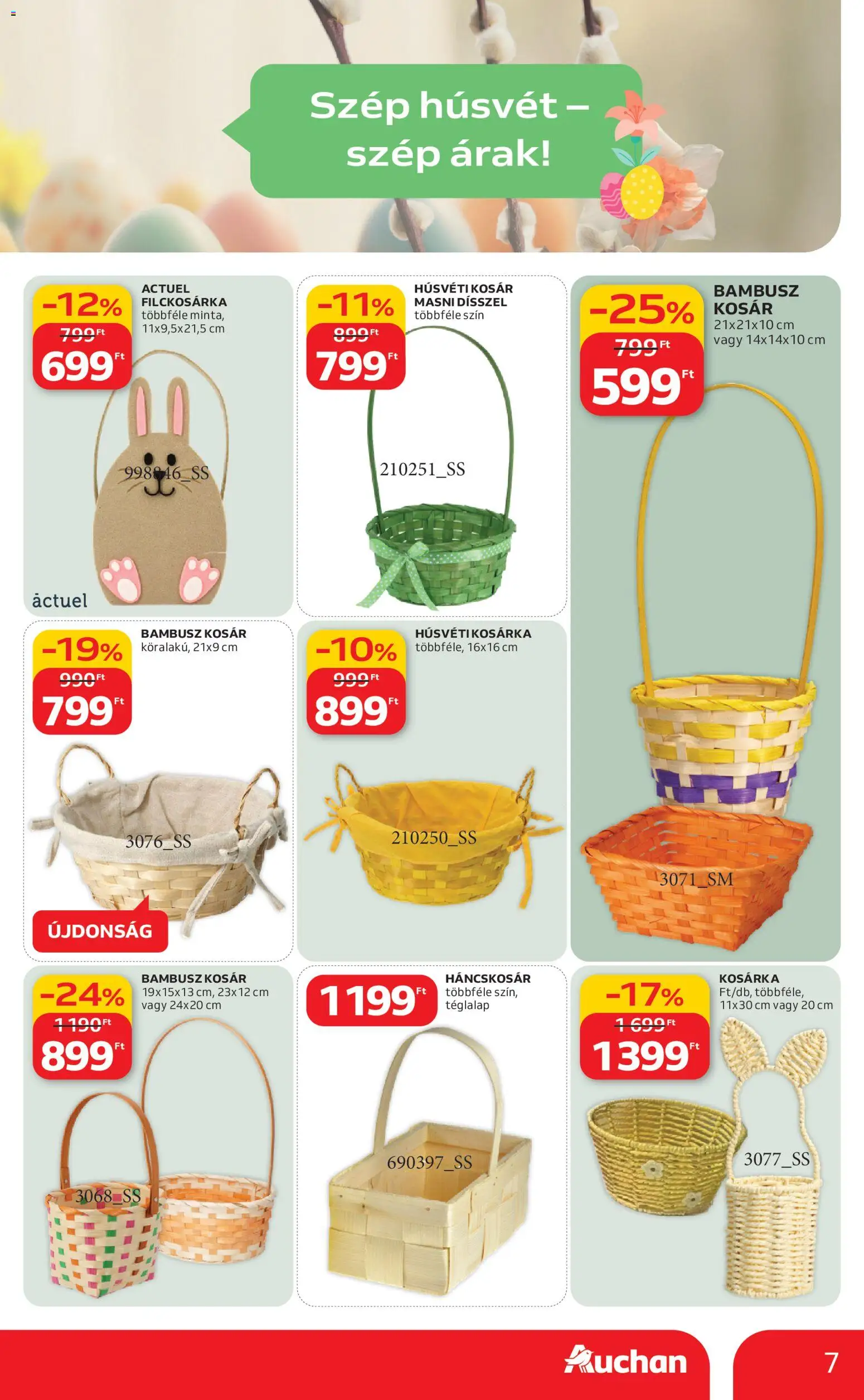 Auchan akciós ujság - amely érvényes a következő dátumtól: 19.02.2026 | Oldal: 7 | Termékek: Kosár