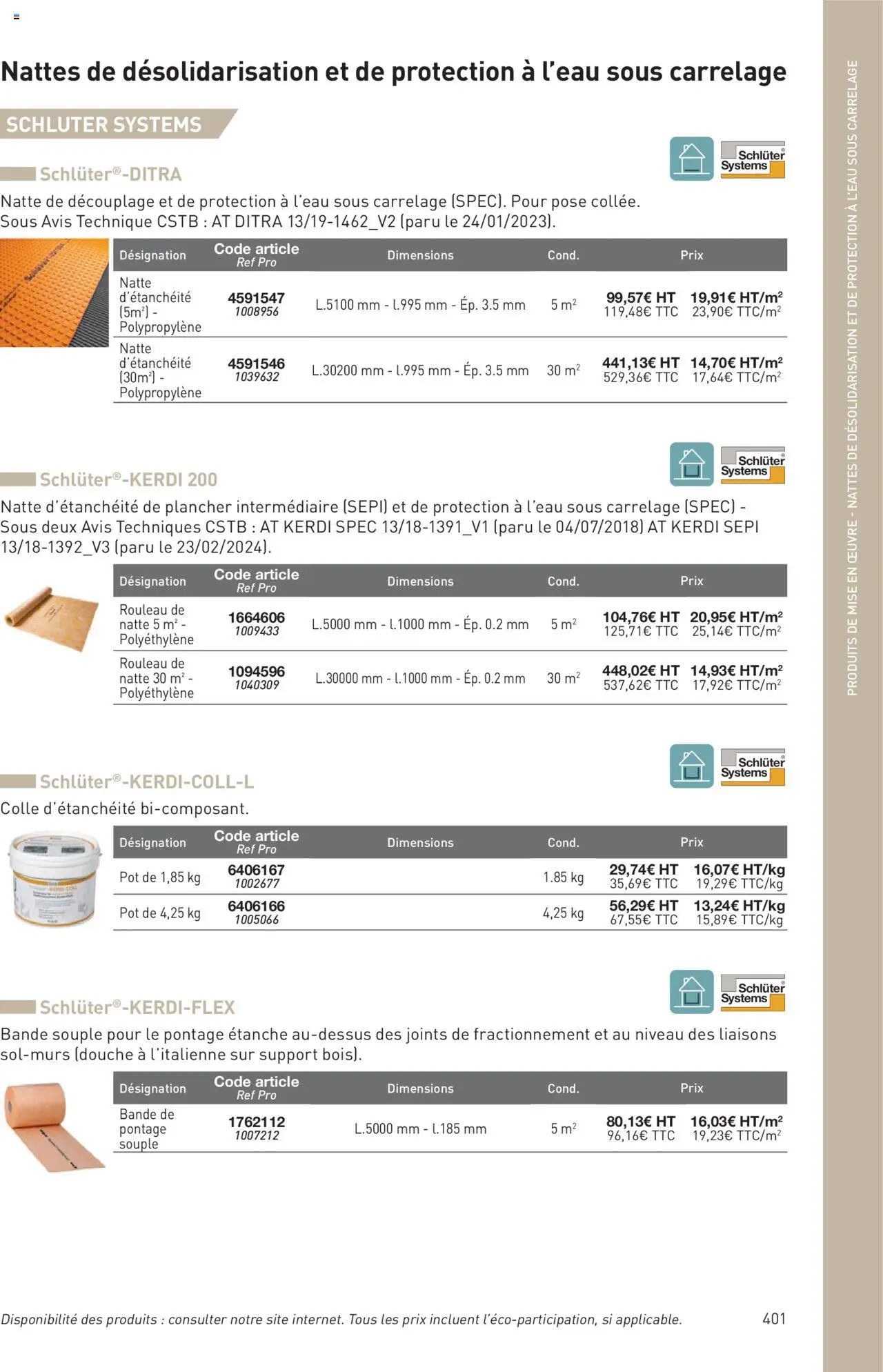  | Page: 401 | Produits: Rouleau, Douche, Colle