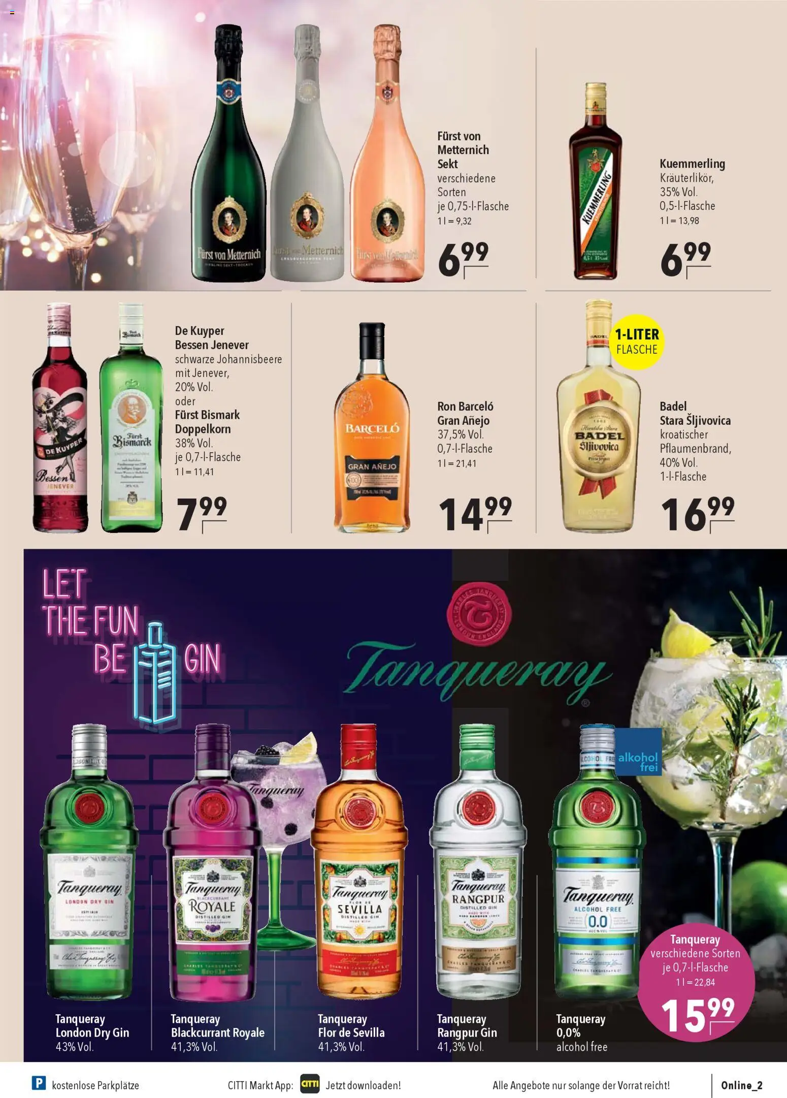 CITTI Markt Prospekt 	 – gültig ab 25.02.2026 | Seite: 23 | Produkte: Furst von metternich, Sekt, Kuemmerling, Gin