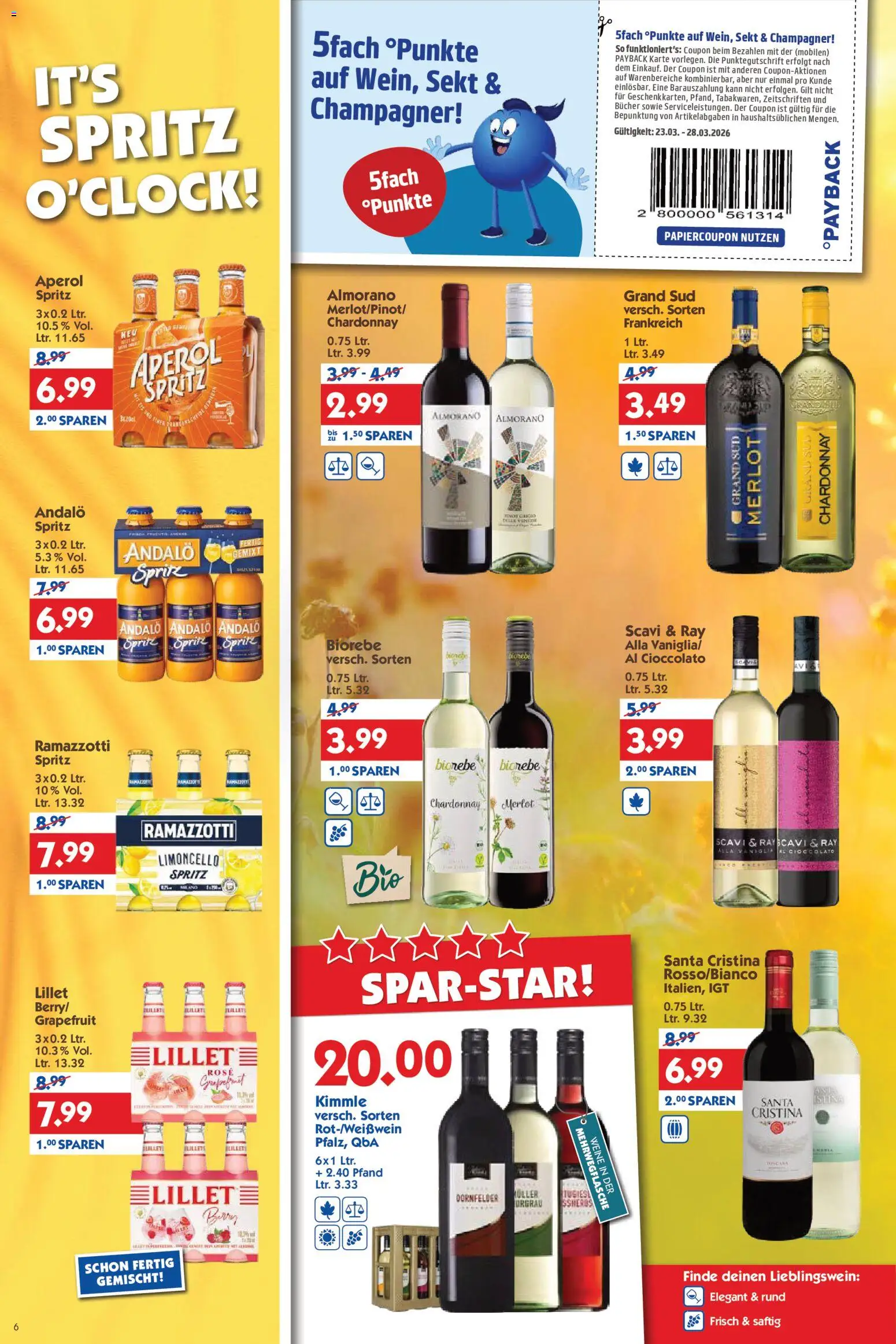 HOL’AB! Prospekt 	 – gültig ab 23.03.2026 | Seite: 6 | Produkte: Sprite, Merlot, Lillet, Limoncello