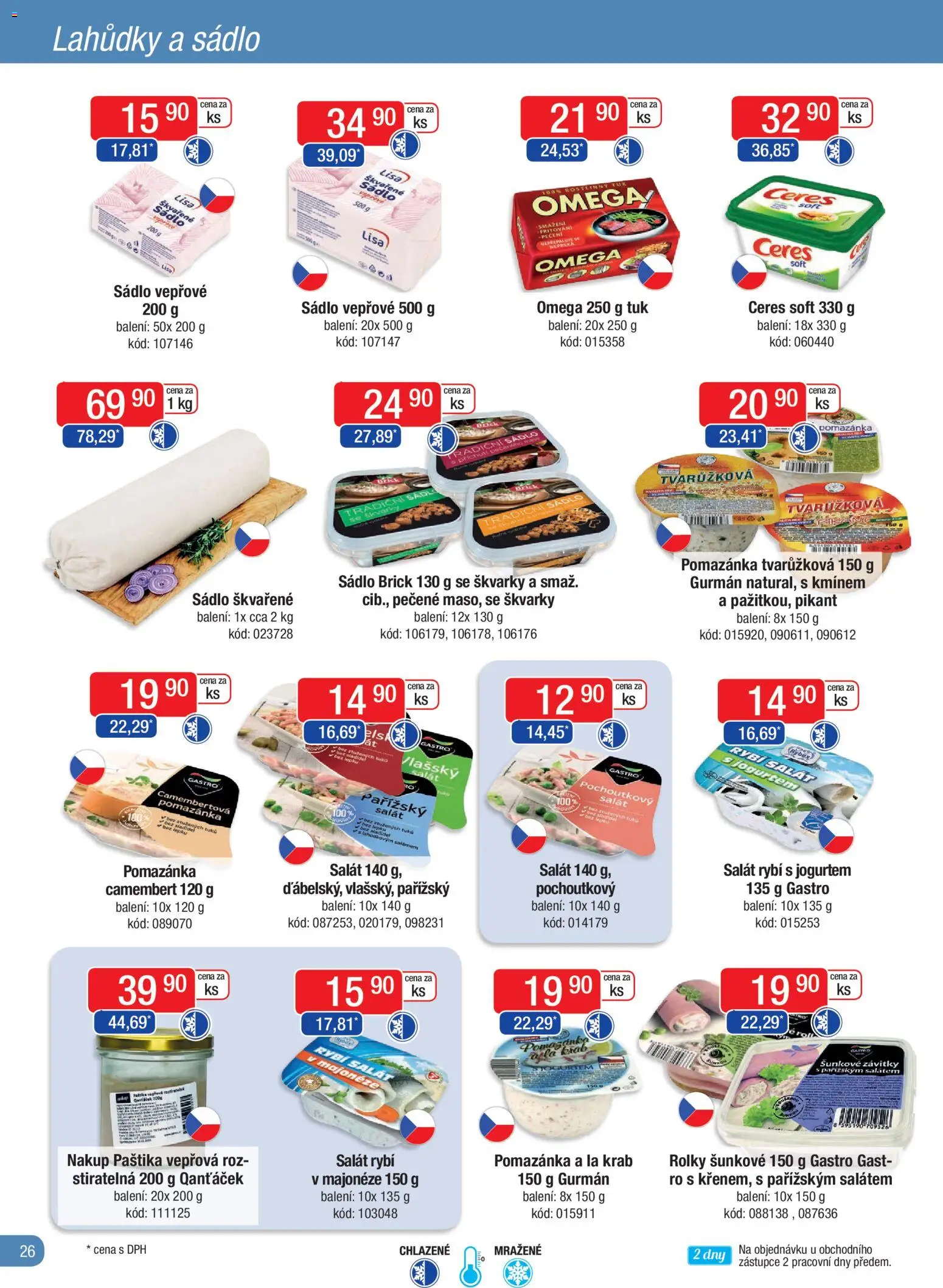 Astur & Qanto leták - Velkoobchod fresh 12/2025 od 01.12.2025 | Strana: 26 | Produkty: Salát, Omega, Pomazánka, Paštika