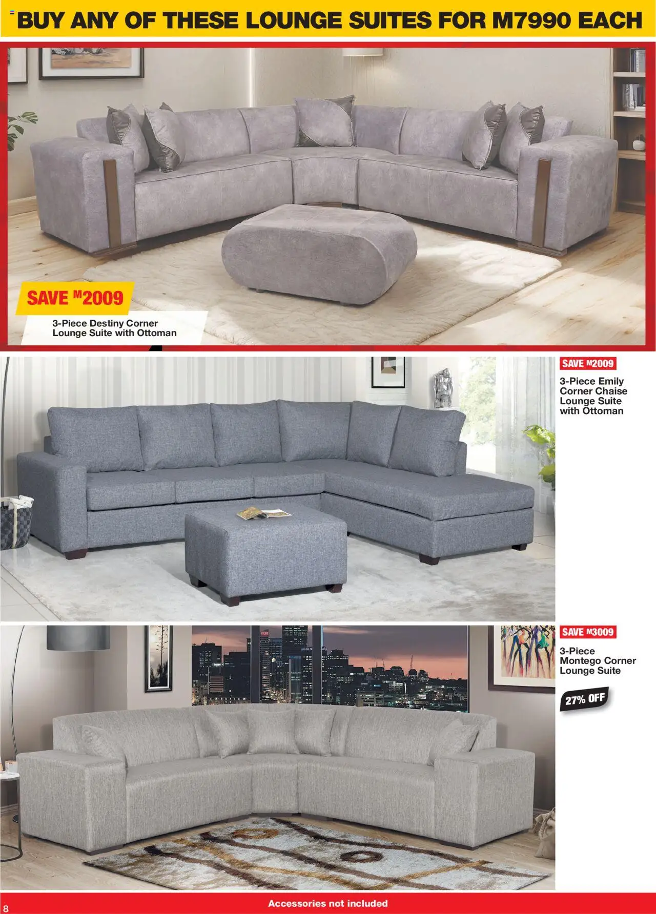 OK Furniture - Lesotho Specials │ valid from 20.08.2025 | Page: 8 | Products: Lounge suite, Ottoman, Chaise
