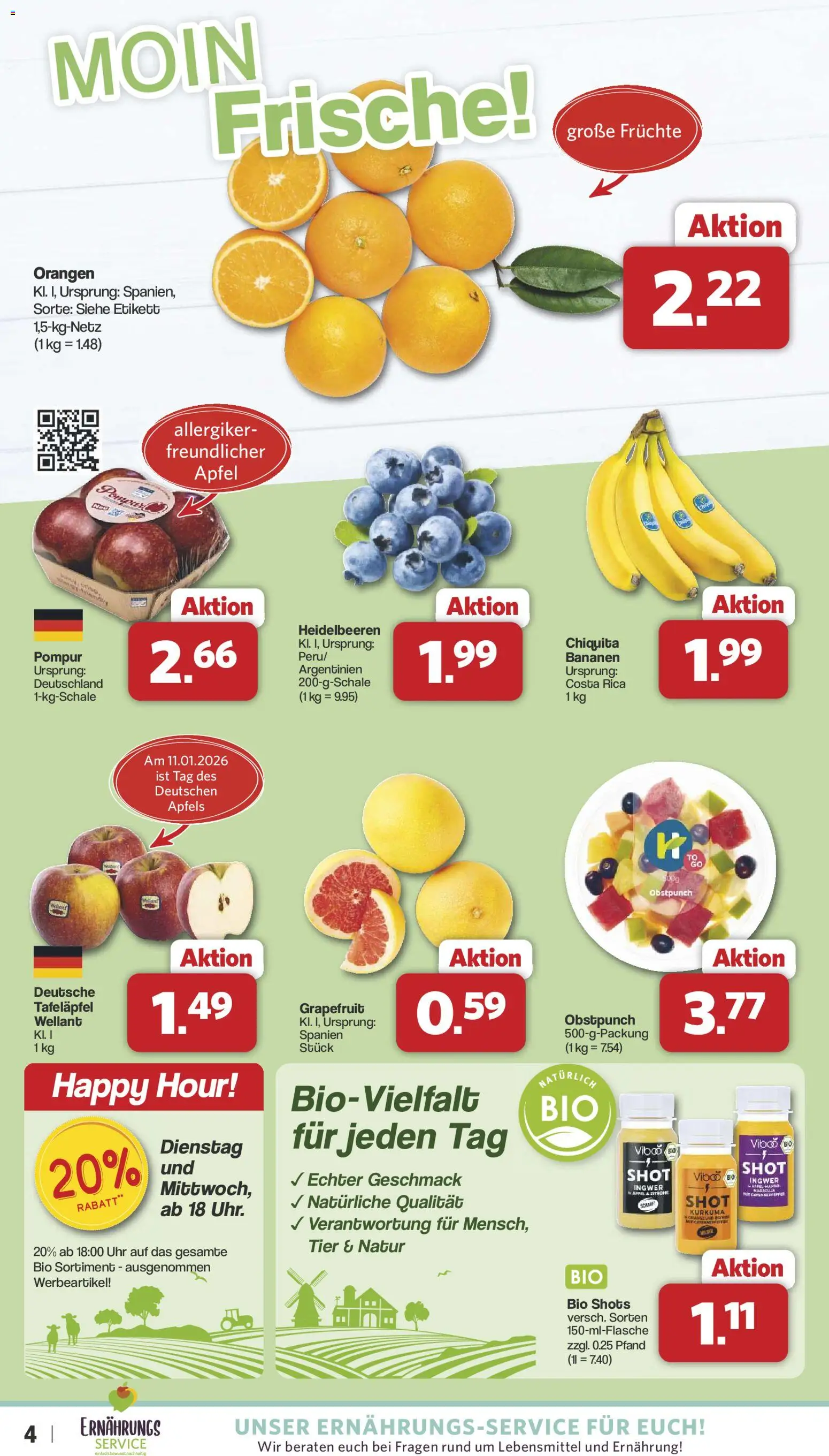 Famila Nordwest Prospekt 	 – gültig ab 05.01.2026 | Seite: 4 | Produkte: Äpfel, Grapefruit, Zitrone, Uhr