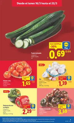 Vista previa Pepino holandés, Category: I. Origin: España. válido desde el 16.03.2026 | Página: 3