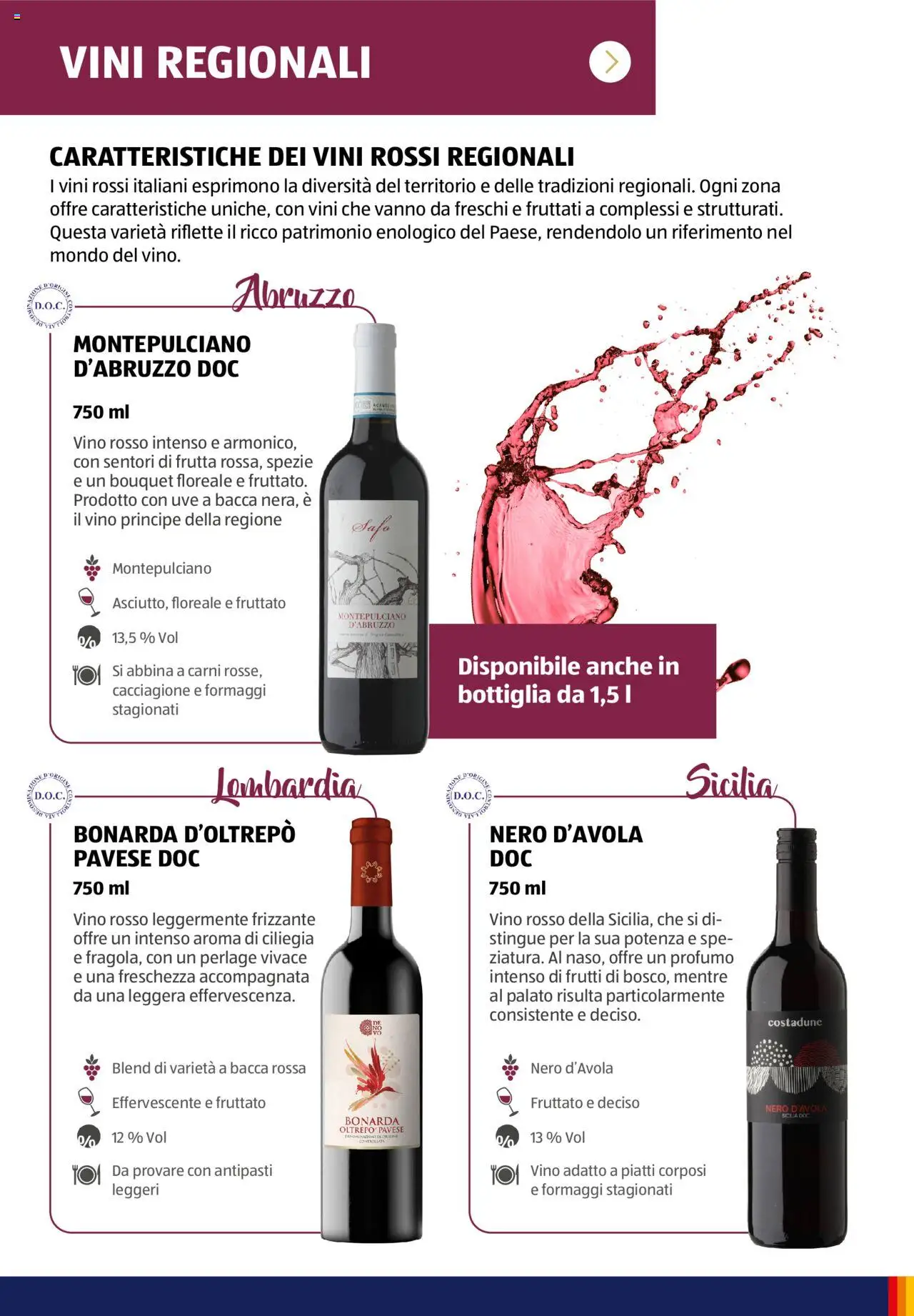 Volantino Aldi del 05.11.2024 | Pagina: 22 | Prodotti: Spezie, Frutta, Vino, Vino rosso