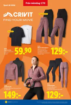 Lidl - erbjudanden - Förhandsvisning av reklamblad från butik Lidl aktuell från 01.12.2025 | Sida: 17 | Produkter: Träningsbyxor