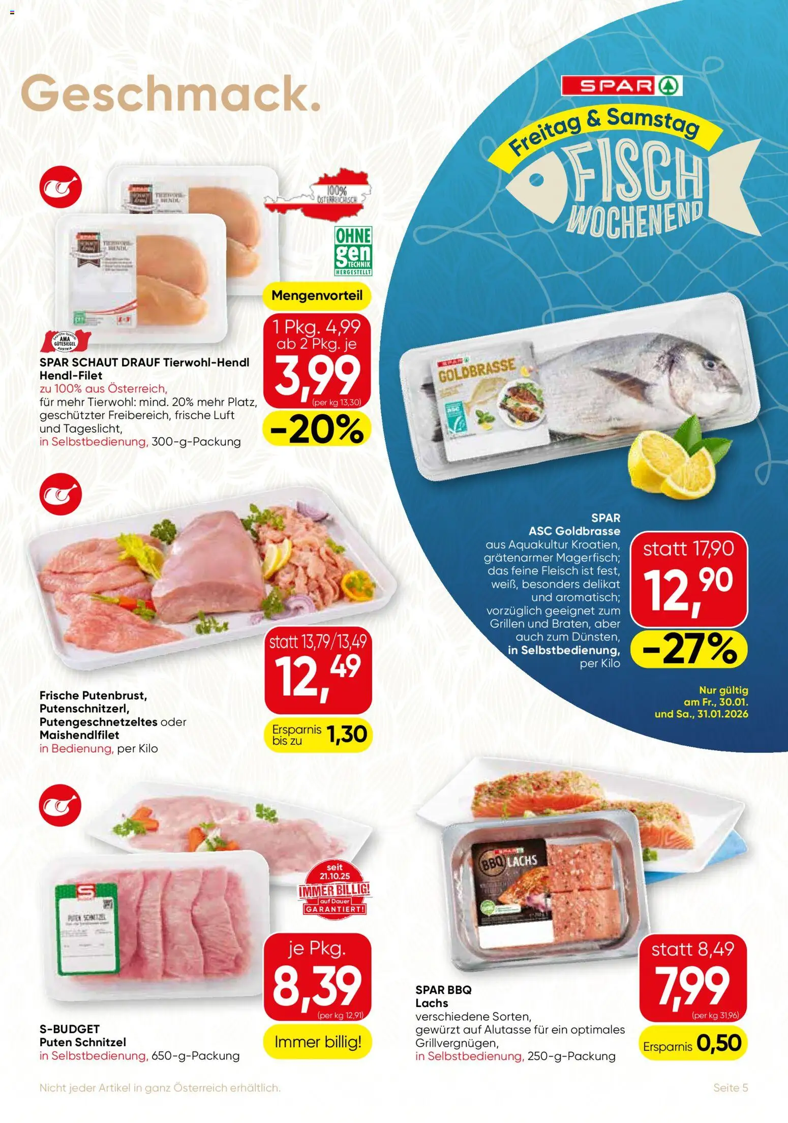 SPAR Gourmet Flugblatt - Burgenland gültig ab 29.01.2026 | Seite: 5 | Produkte: Fisch