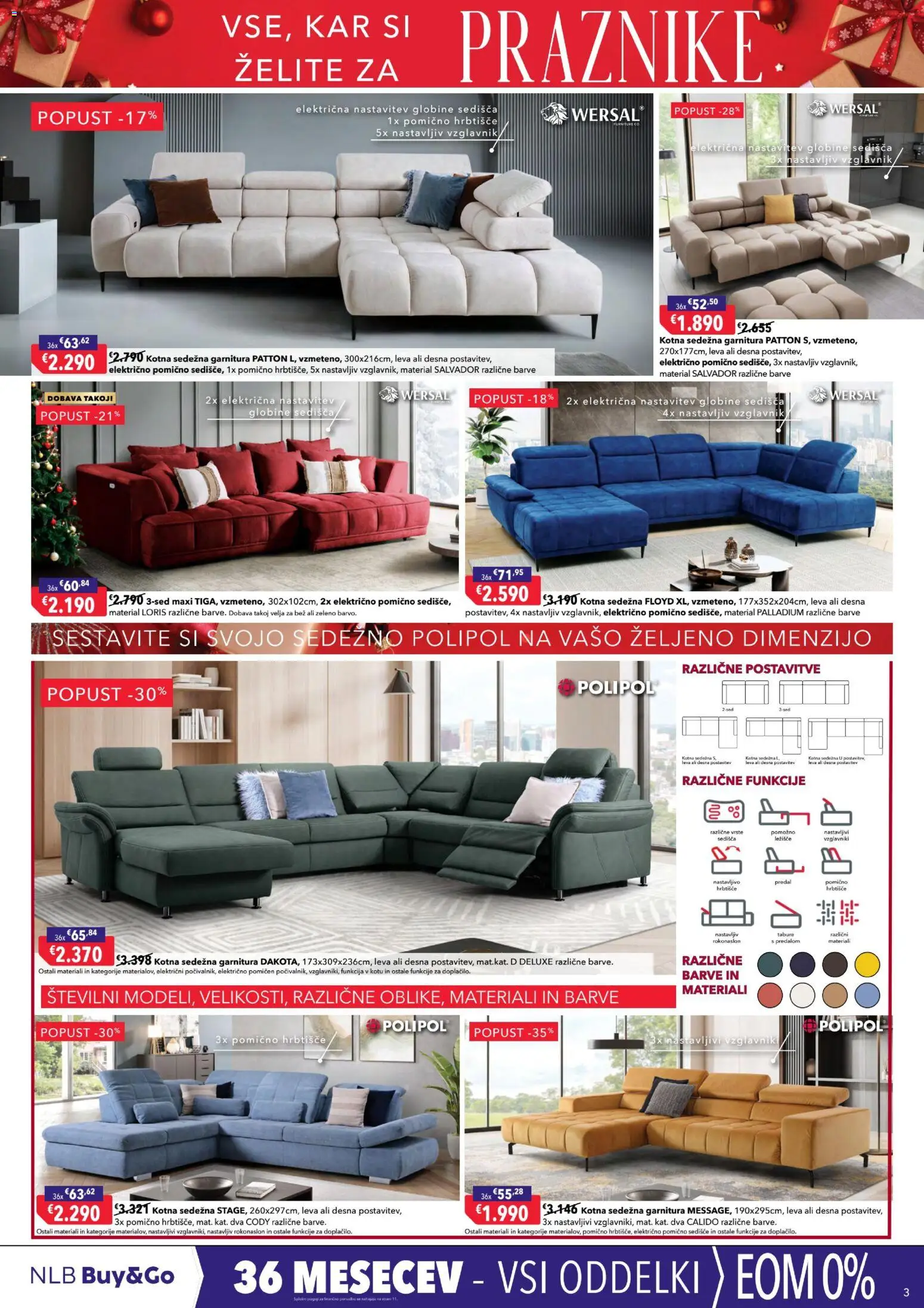 Novi Harvey Norman katalog ponudbe – veljaven od 01.12.2025 | Stran: 3 | Izdelki: Vzglavnik, Ležišče, Sedezna garnitura, Tabure