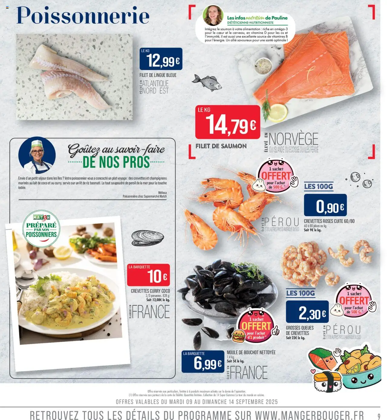  | Page: 9 | Produits: Poissonnerie, Crevettes, Riz, Saumon