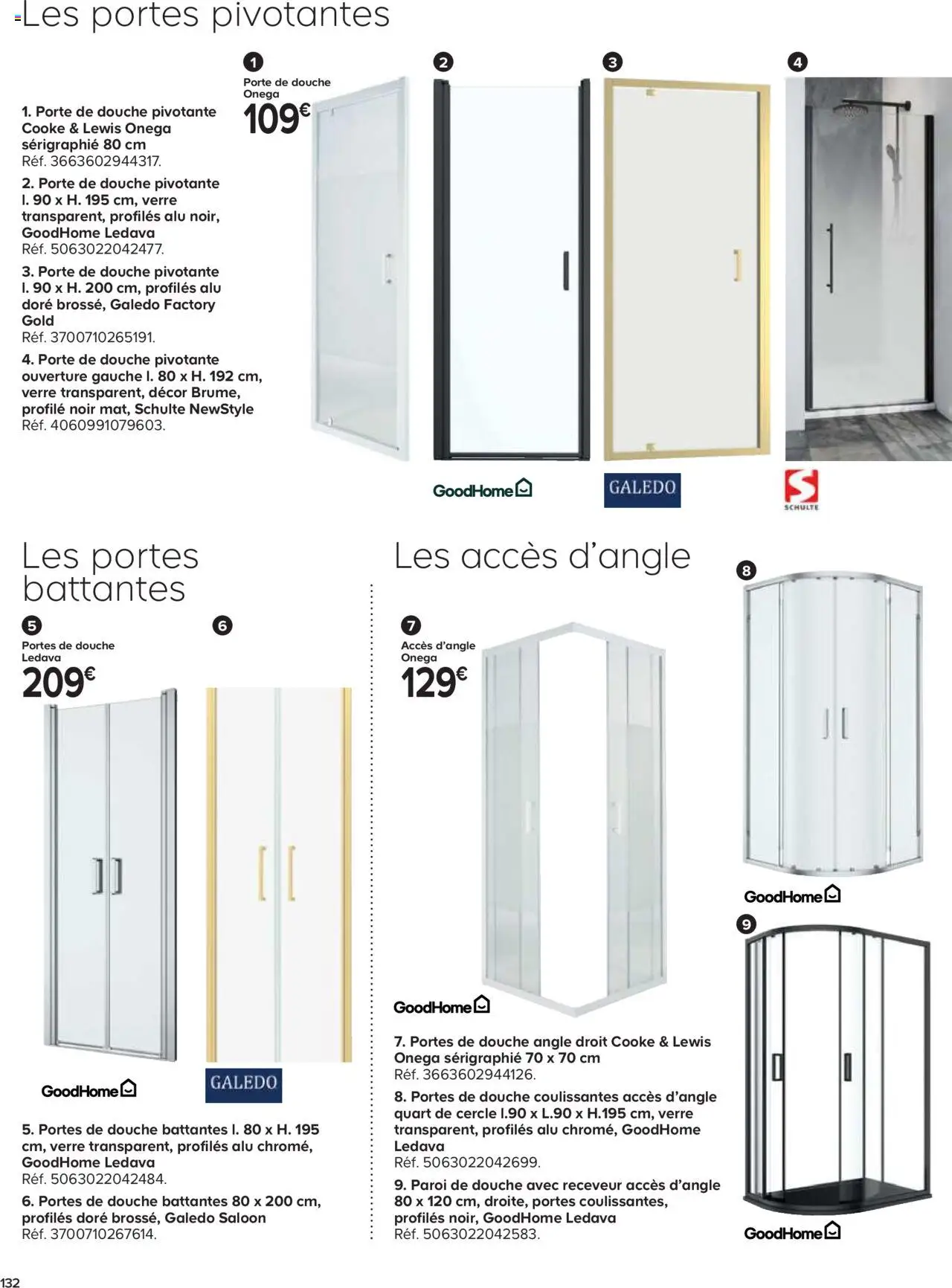 {H1} | Page: 132 | Produits: Porte, Portes, Douche