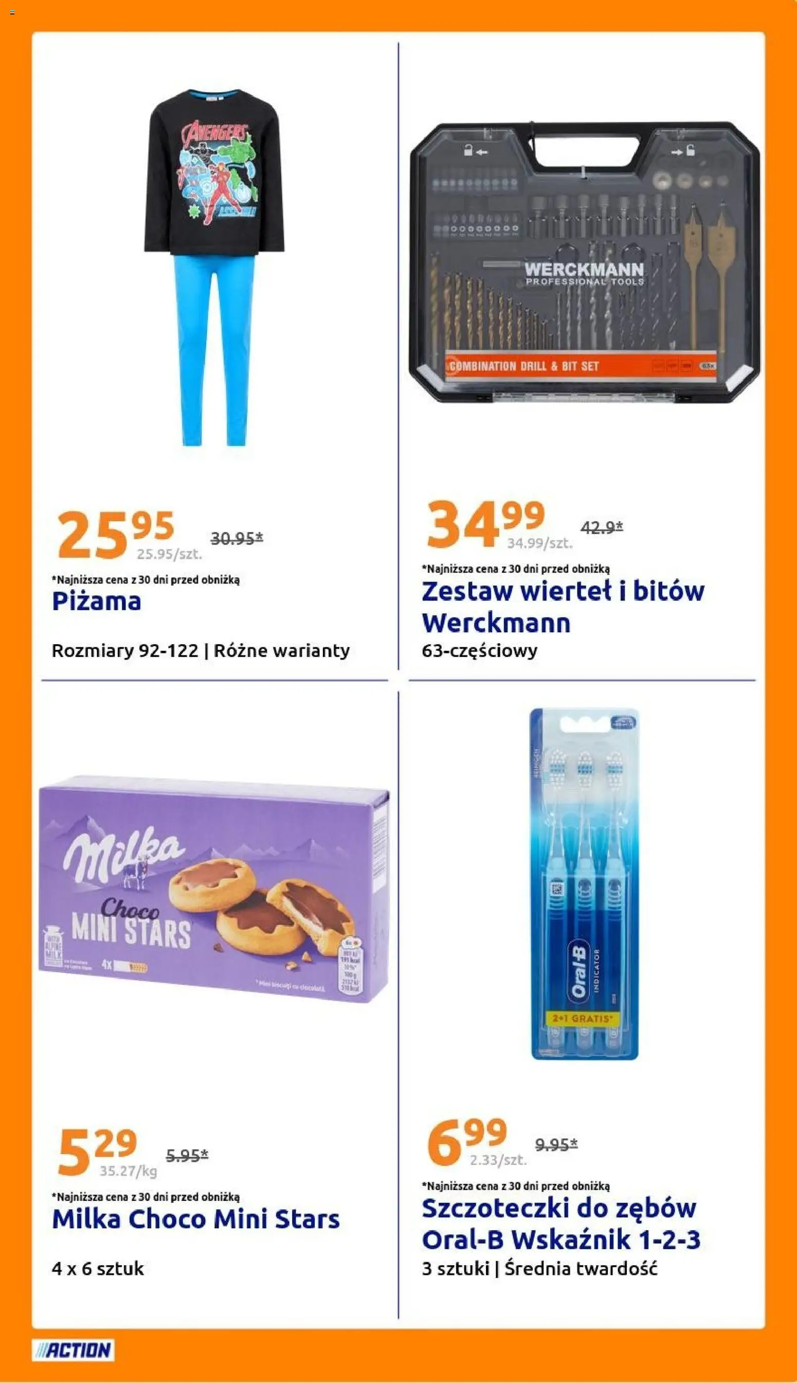 Action Gazetka od 24.12.2025 | Strona: 21 | Produkty: Piżama, Milka