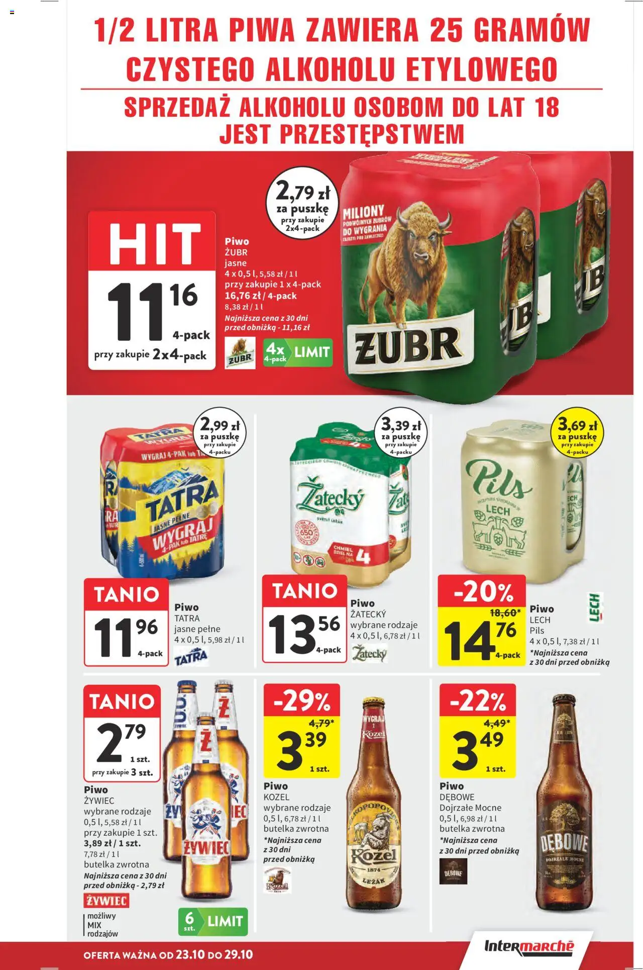 Intermarche Gazetka od 23.10.2025 | Strona: 31 | Produkty: Leżak, Piwo