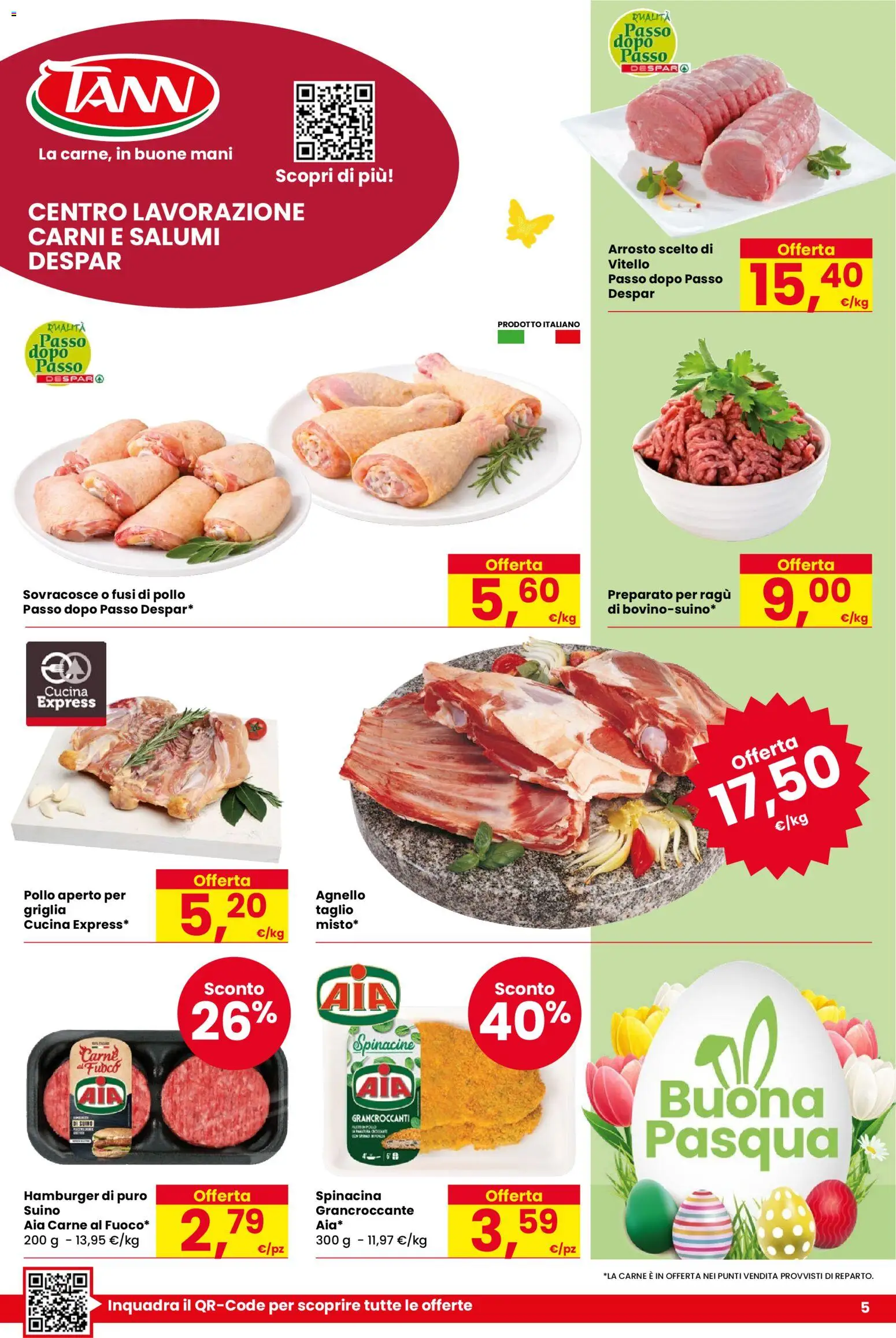 Volantino Despar del 26.03.2026 | Pagina: 5 | Prodotti: Arrosto, Pollo, Vitello, Hamburger