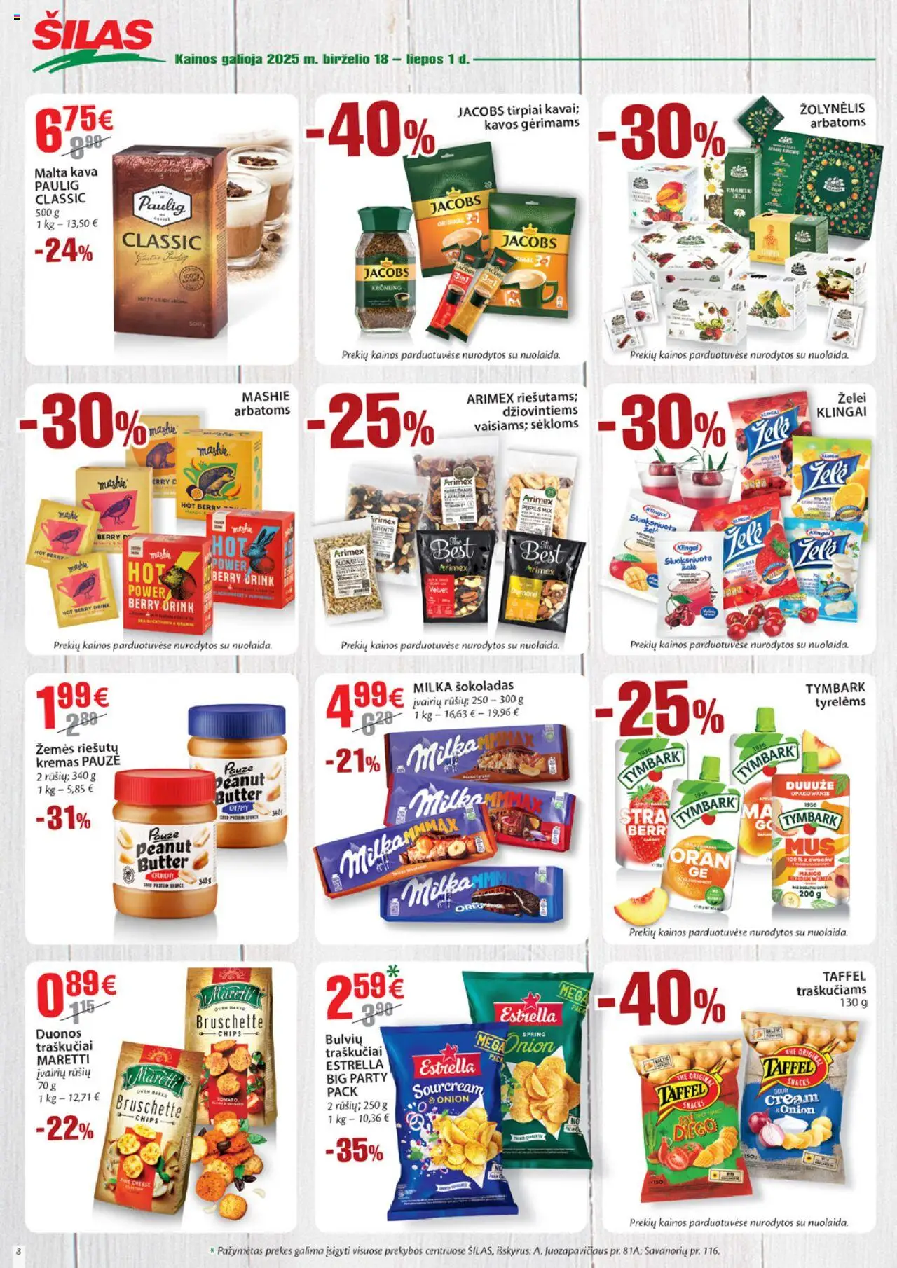 Šilas leidinys│galioja nuo 18.06.2025 | Puslapis: 8 | Prekių: Kremas, Kava, Šokoladas, Traškučiai