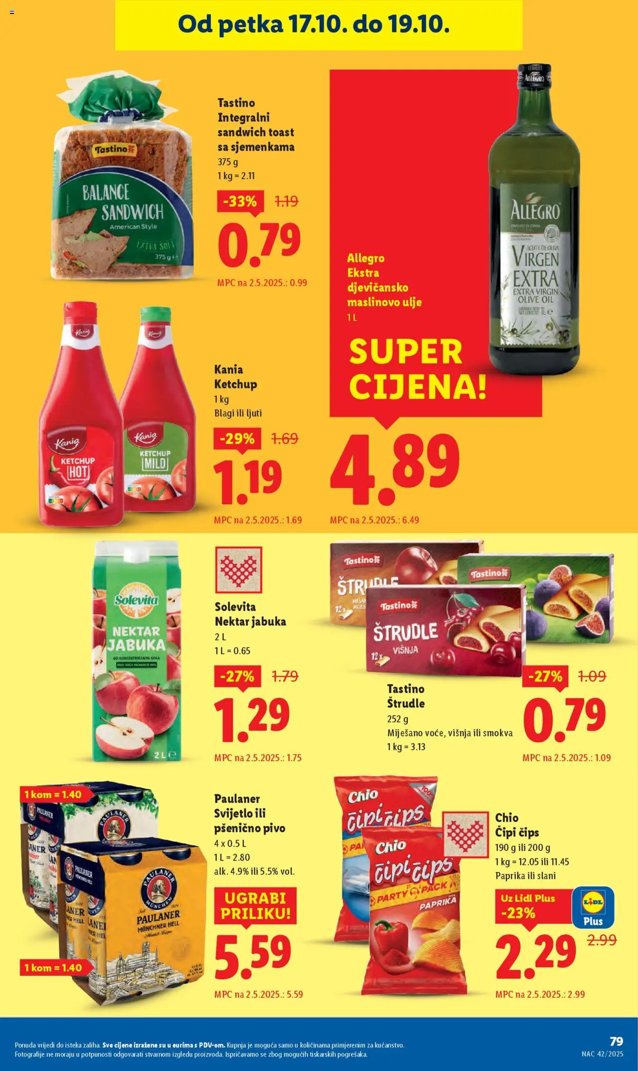 Lidl katalog | vrijedi od 13.10.2025 | Stranica: 79 | Proizvodi: Pivo, Paprika, Čips, Štrudle