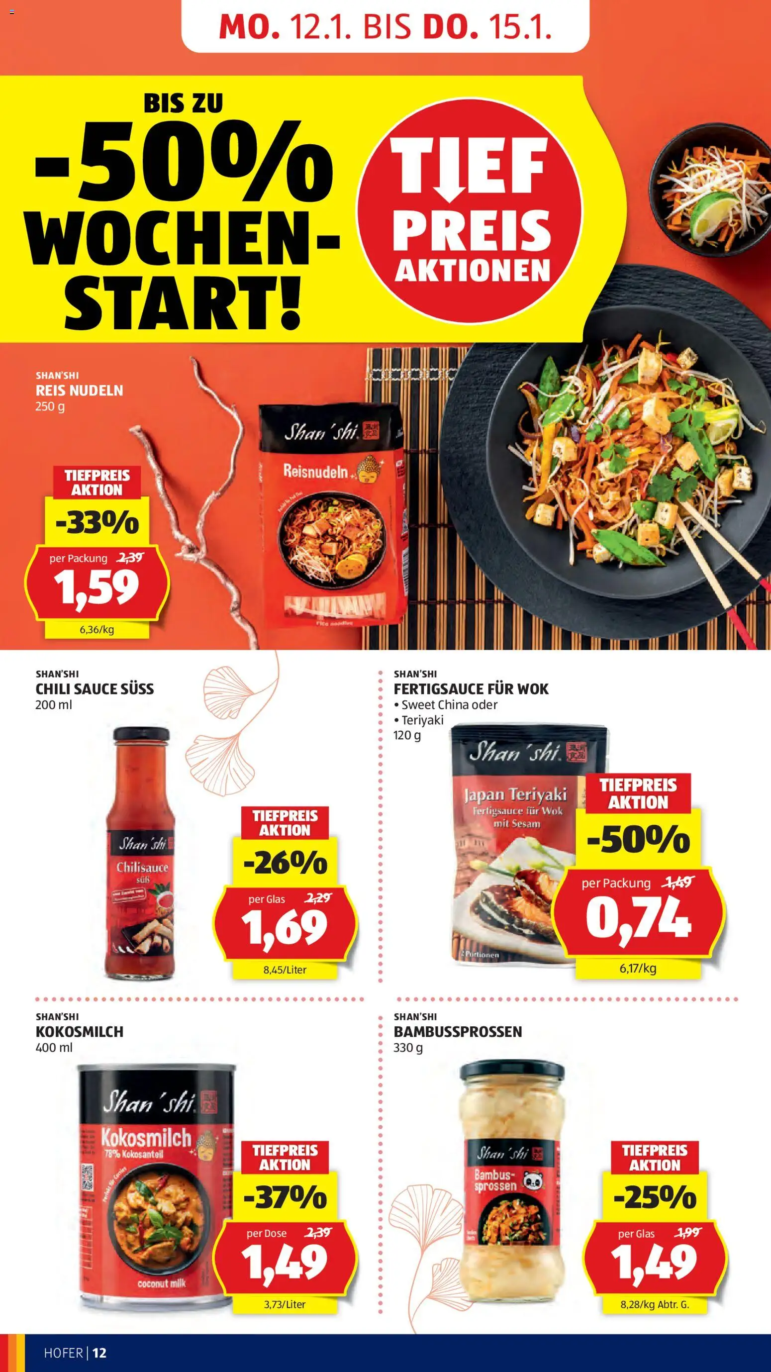 Hofer Flugblatt gültig ab 09.01.2026 | Seite: 14 | Produkte: Chili, Sitruunanpuristin, Reis, Nudeln