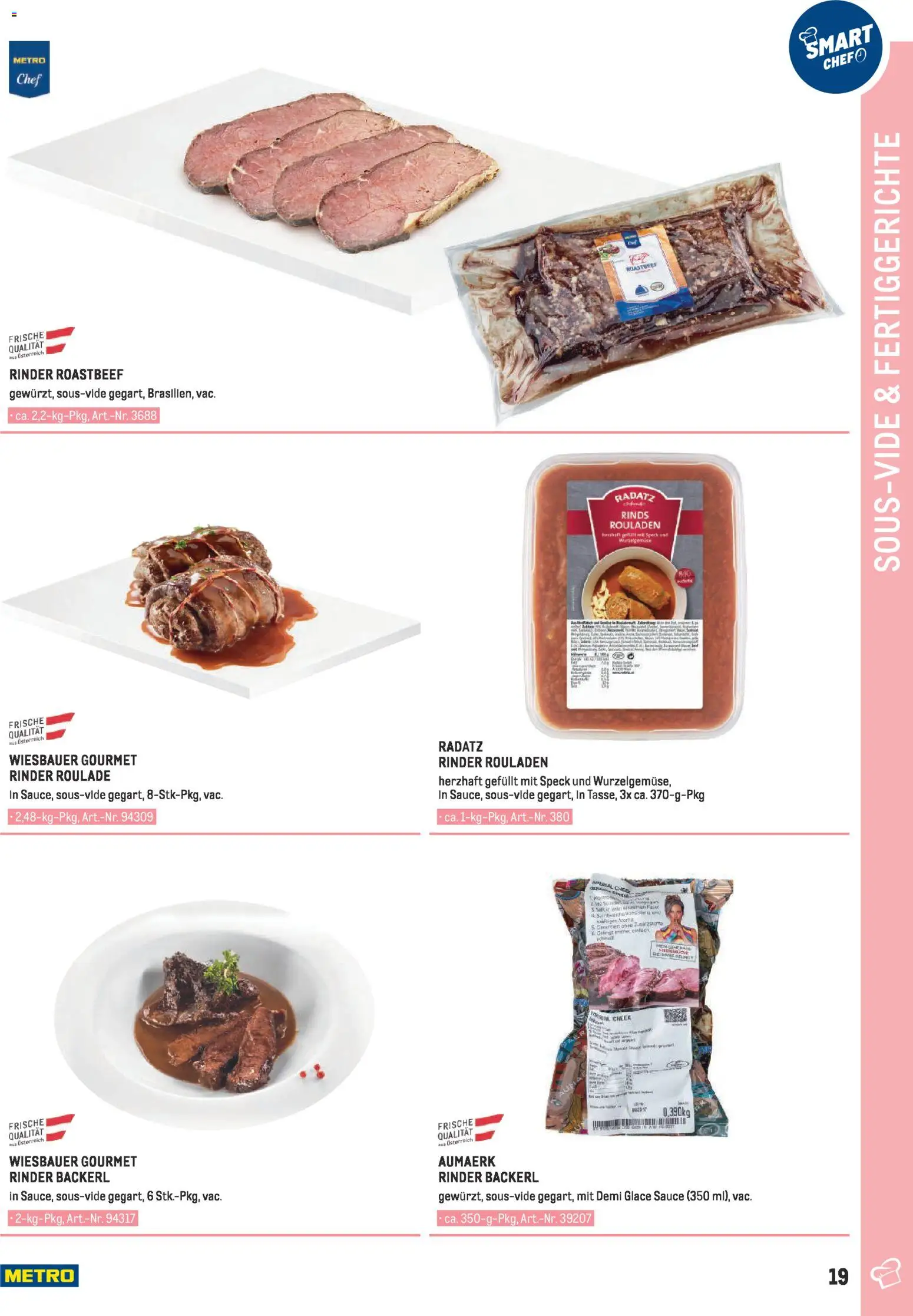 Metro angebote - Smart Chef Fleisch gültig ab 01.01.2026 | Seite: 19 | Produkte: Fertiggerichte, Cage de football