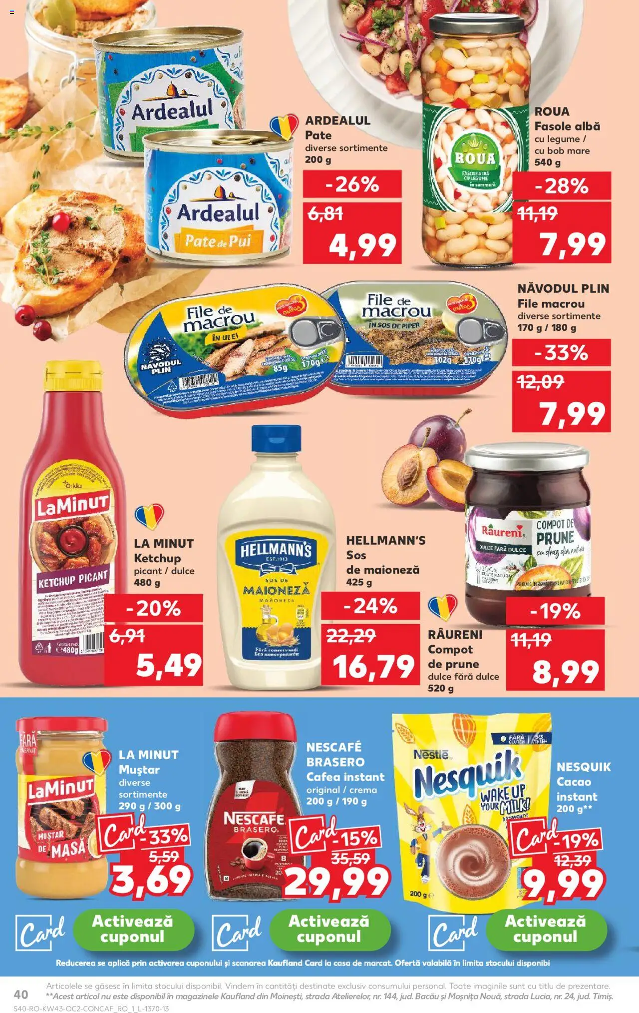 Noul catalog Kaufland – valabil de la 22.10.2025 | Pagină: 40 | Produse: Hacıyatmaz Kedi Oyuncağı, Pate, Prune, Piper
