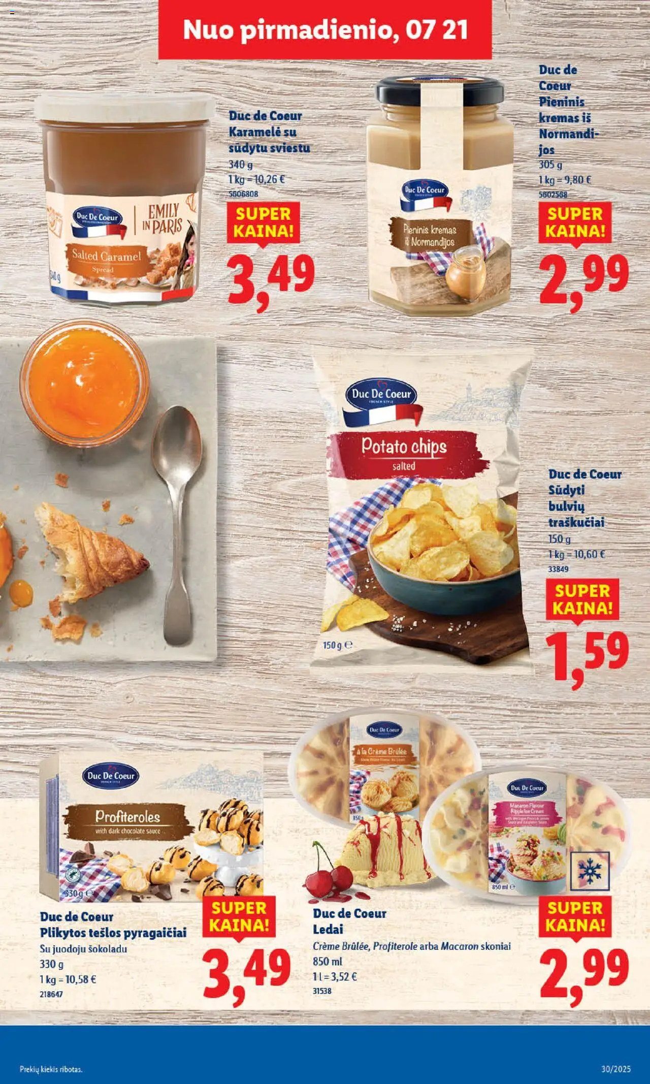 LIDL - Leidinys│galioja nuo 24.07.2025 | Puslapis: 25 | Prekių: Ledai, Kremas, Traškučiai